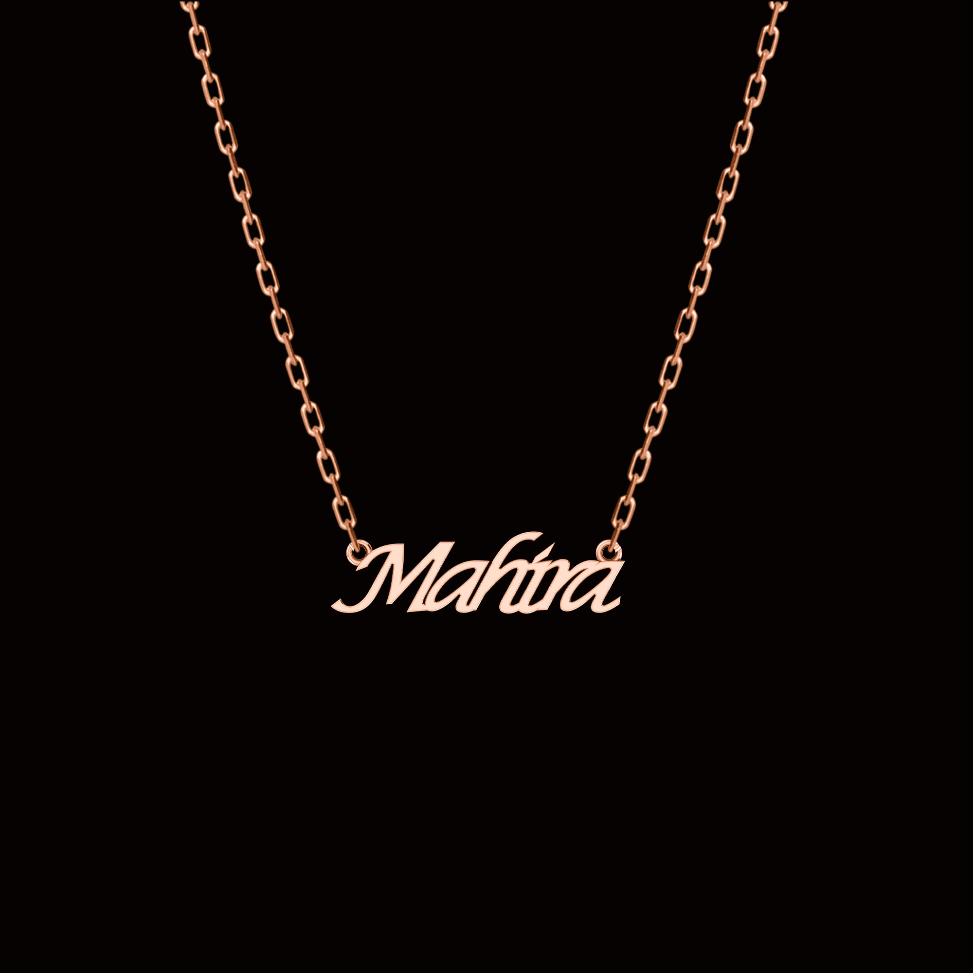 RKC Letter Name Pendant Necklace 925 Silver Jewelry 14K Rose Gold Plated Product Weight GM Height MM