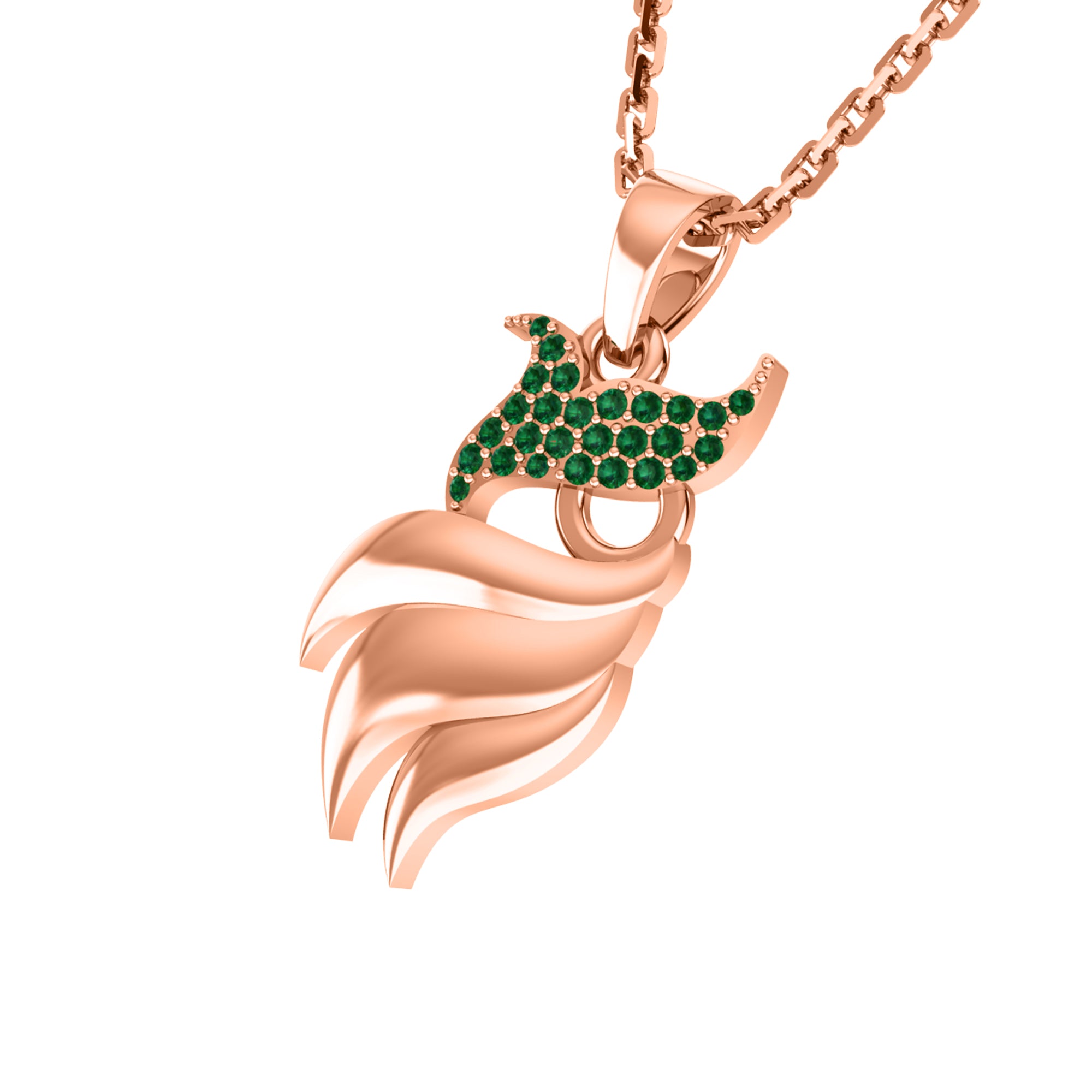 Gold Plated Rose Gold Fox Necklace Spiritual Fox Stainless Steel