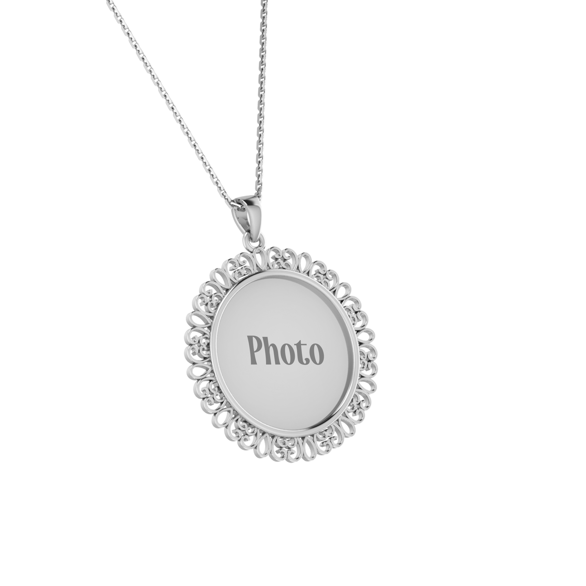 RKC Memory Photo Pendant Locket 14k Yellow Gold Plated 925 Silver Weight 6gm