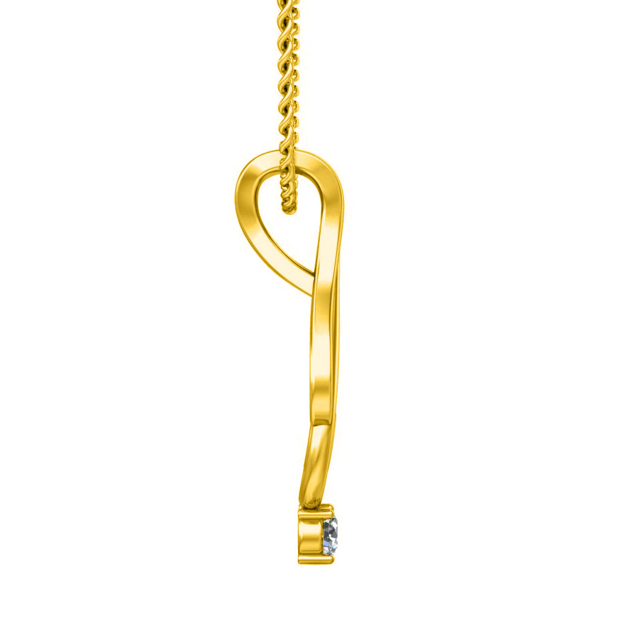 মহিলাদের জন্য RKC 925 স্টার্লিং সিলভার 0.03 Ct ময়সানাইট দুল 14K রোজ গোল্ড ফিনিশ Wt 2.5 গ্রাম উচ্চতা 16 মিমি