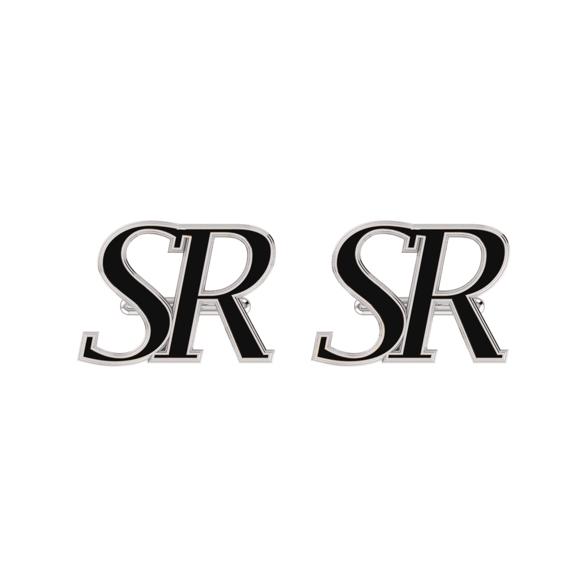 RKC 925 Sterling Silver Enamel Cufflinks 14K Rose Gold Plated Product Wt 3.80 gm