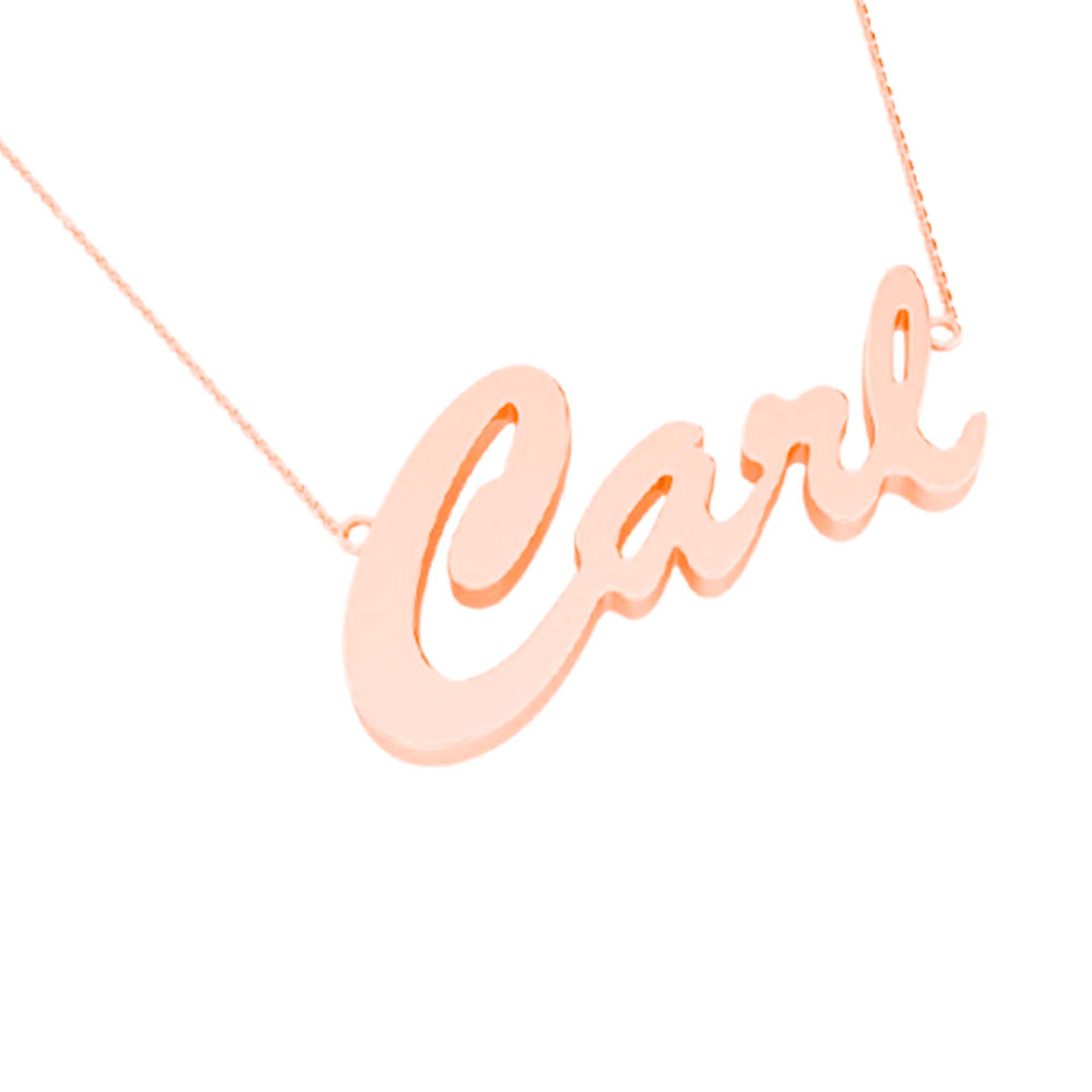 RKC Unique Style Initial Name Pendant Necklace 14k Yellow Gold Plated