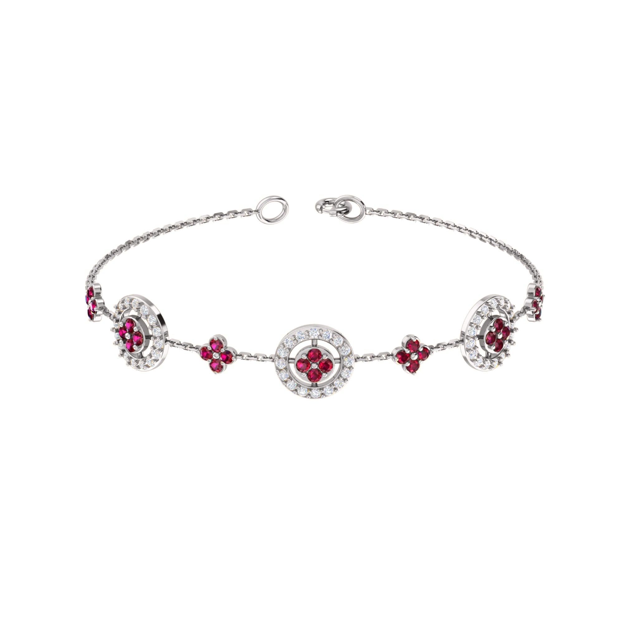 Bracciale da donna in argento sterling RKC 925 con moissanite da 1,56 ct, placcato in oro rosa 14 carati, peso 5,85 g