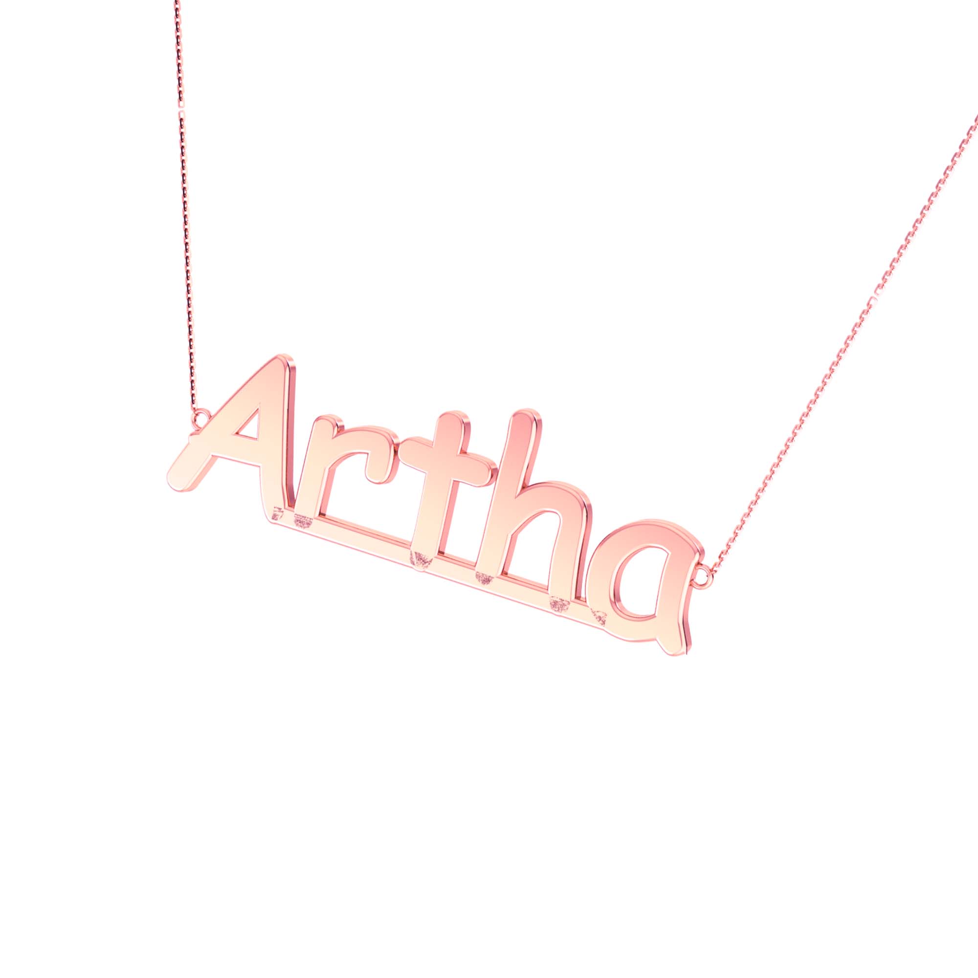 RKC Initial Customized Name Pendant 14k Yellow Gold Plated 925 Silver