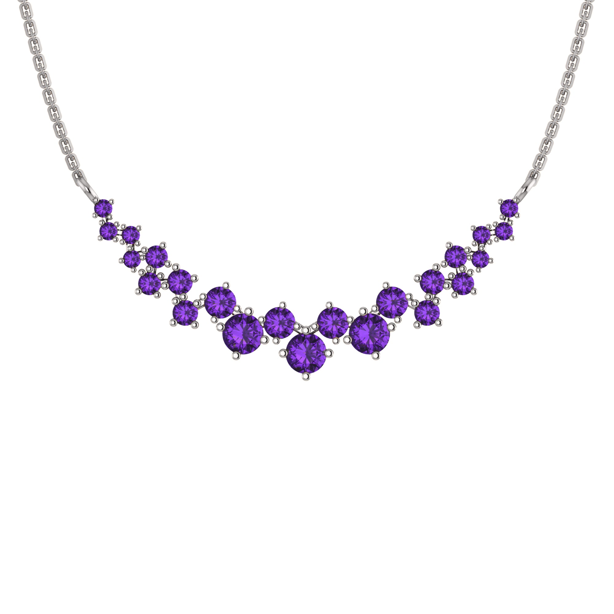 RKC 10.35 CT Moissanite Charming Necklace 925 Silver 14k Rose gold Plated Product Weight 4.80 GM