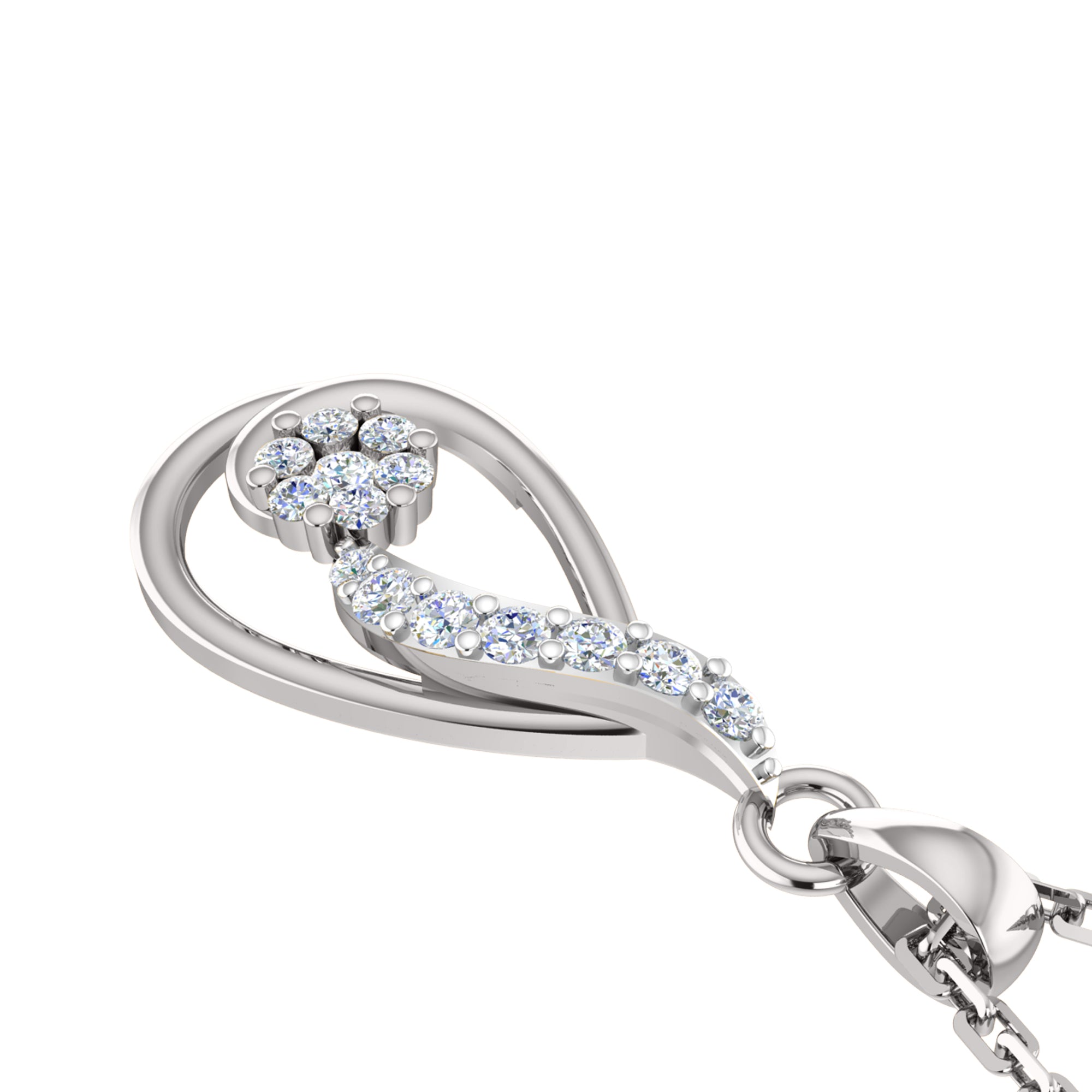 RKC 925 સિલ્વર ગોલ્ડન ટોટલ 0.40Ct મોઈસાનાઈટ પેન્ડન્ટ Wt 3.60gm અને Wt એરિંગ 2.30gm સેટ 14K યલો ગોલ્ડ પ્લેટેડ સાથે