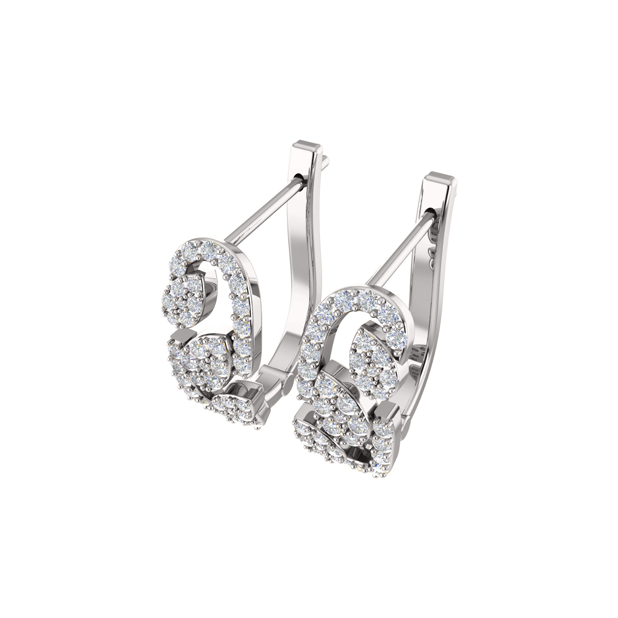 RKC 925 Sterling Silber Hoops & Huggies Damen-Ohrring, 14-karätige Rose, Gesamtgewicht: 5,00 g, Höhe: 20,50 mm