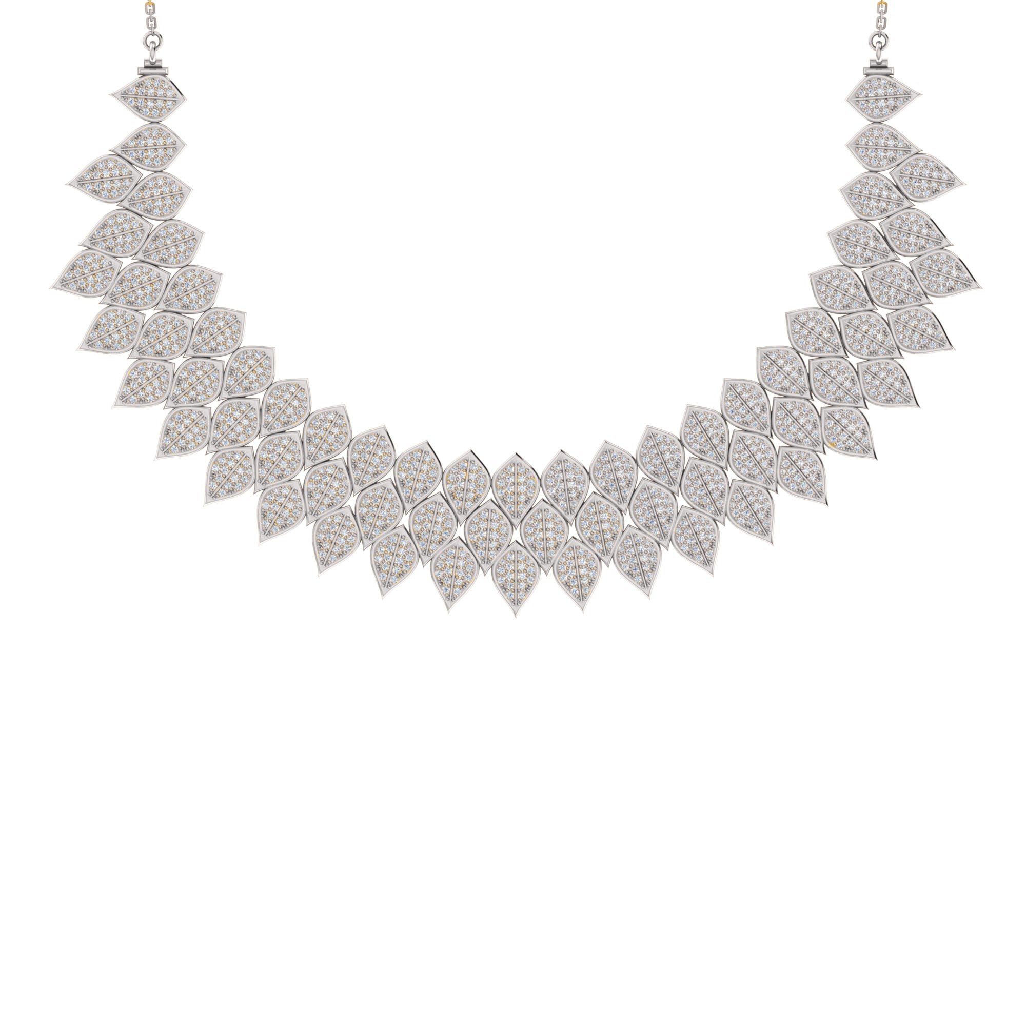 RKC 16.9 ct Moissanite Charming Necklace 925 Silver 14k Rose gold Plated Product Weight 39.00 gm