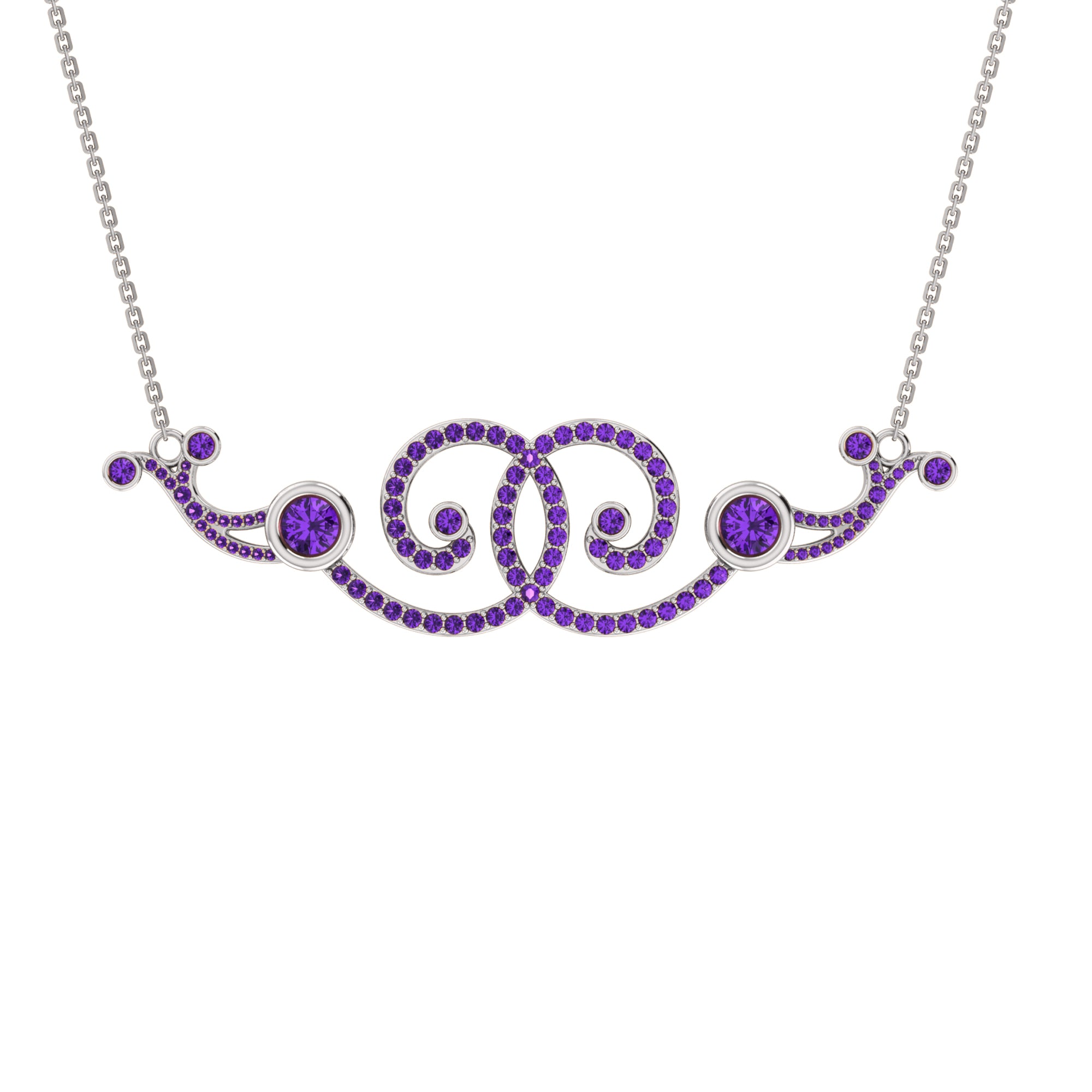 RKC 2.6 CT Moissanite Charm Necklace 925 Silver 14k Rose gold Plated Product Weight 9.00 GM Height 18.00 MM