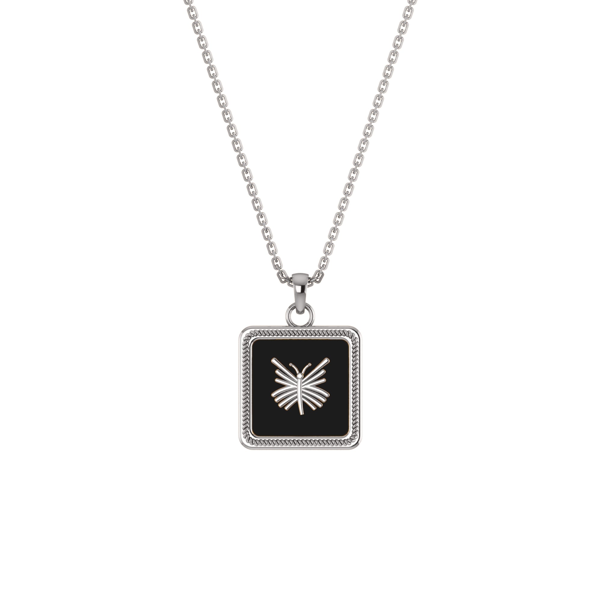 RKC Enamel Butterfly Pendant 925 Silver Jewelry 14K Yellow Gold Plated Product Weight 4.50gm Height 17.00mm