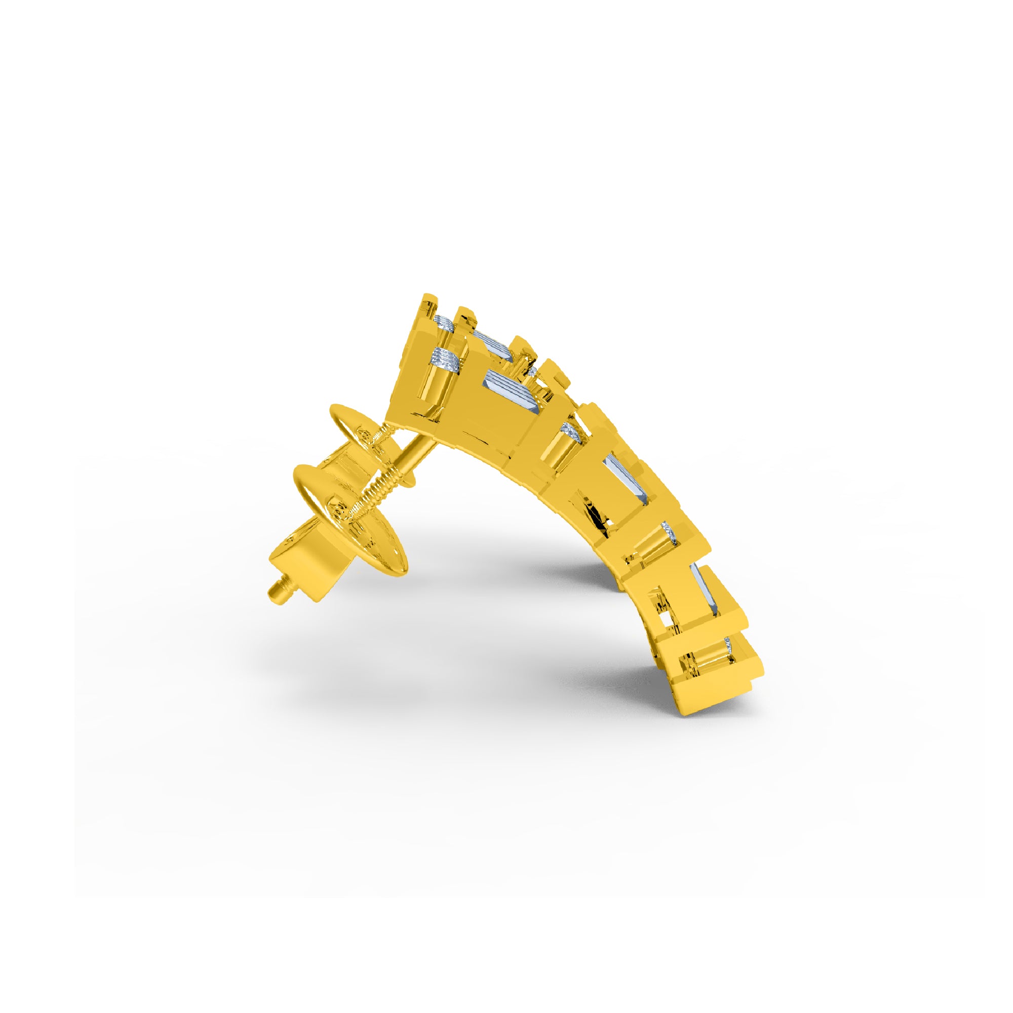 RKC 925 Sterling Silver Screw Back Women Earring 14k Rose Over Product Wt 6.00 GM Height 20.00 MM