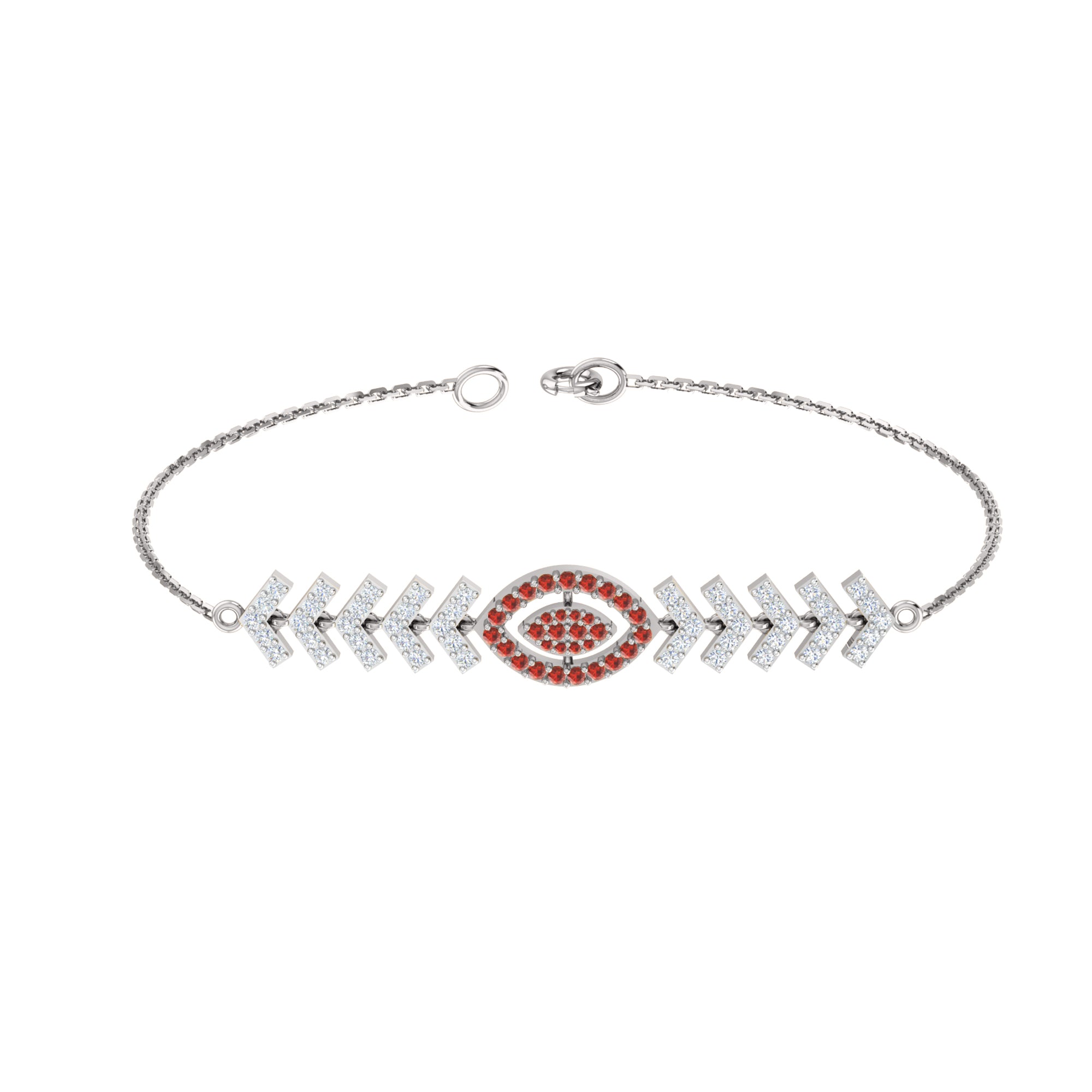 RKC 925 Sterling Silver 1.1 CT Gemstone for Women's Bracelet 14K Yellow Gold Plated Weight 6.00 GM