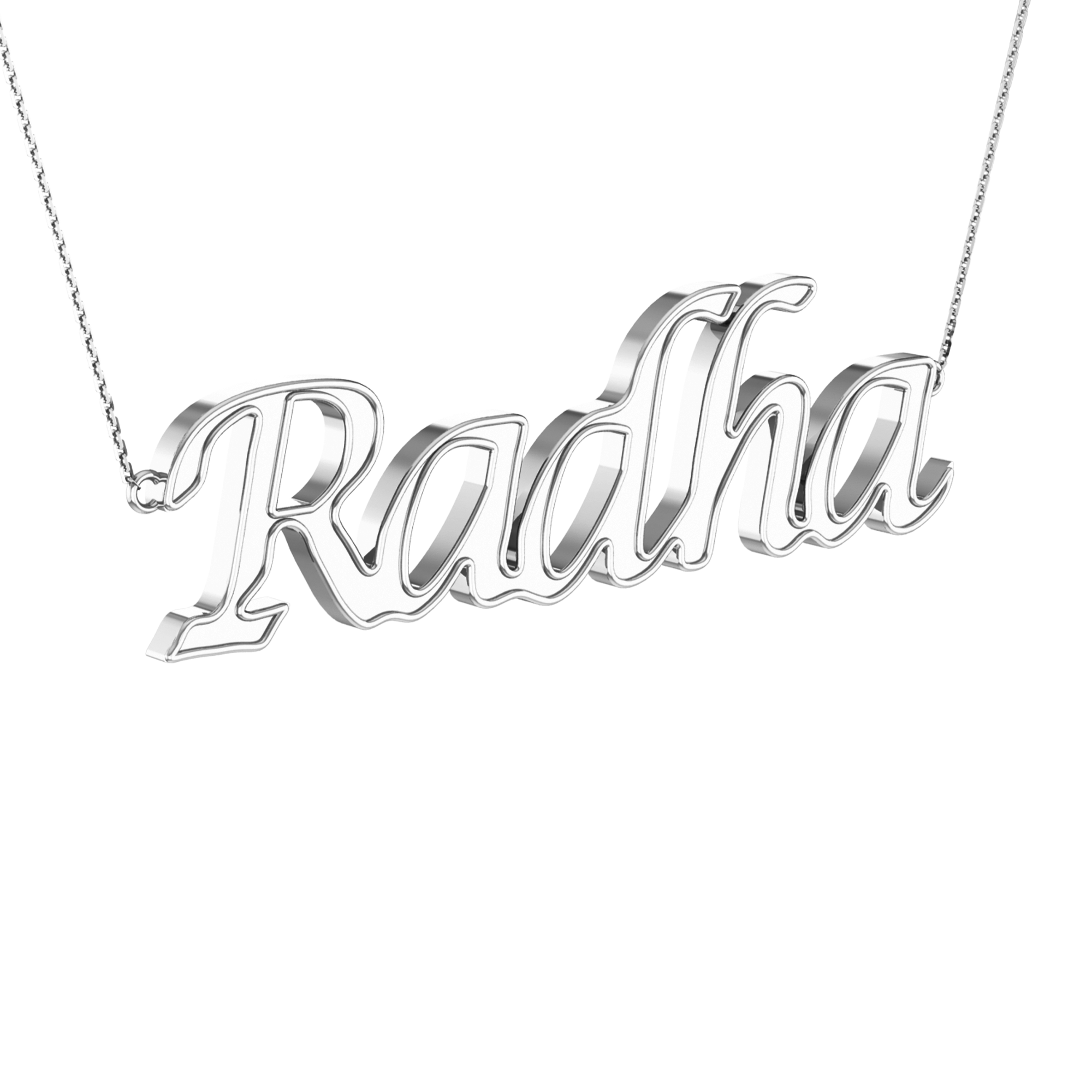 RKC Initial Customize Name Pendant Necklace 925 Silver 14k Yellow Gold Plated Weight 5gm And Length 12mm