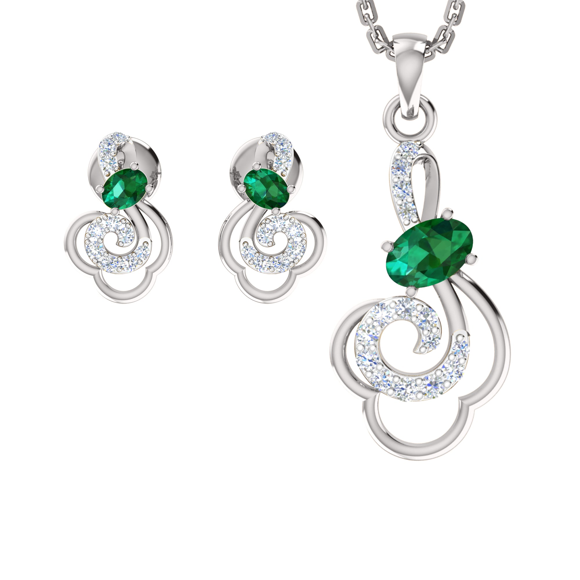 RKC 925 Silver Golden Total 0,41 Ct moissanite medál 4,00 g és 2,50 g súlyú fülbevaló készlet 14 karátos sárga arannyal