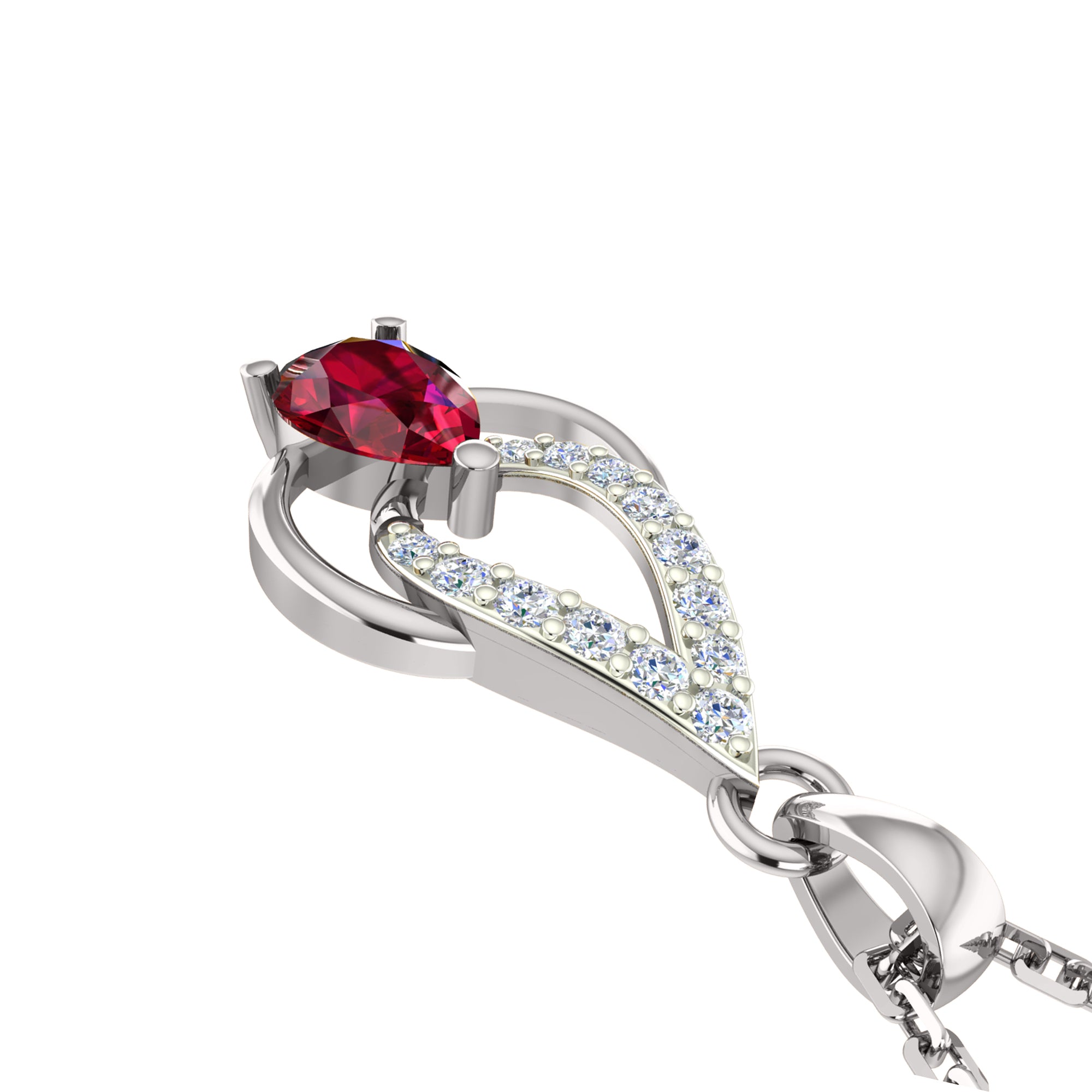 RKC 925 Perak Emas Total 0,36Ct Moissanite Liontin Anting Set Berat 5 gram Dengan Lapis Emas Kuning 14K