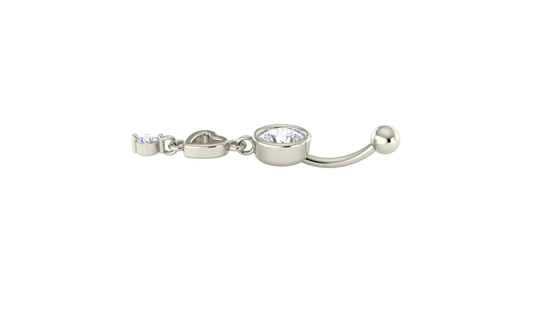 مجوهرات RKC 925 من الفضة الإسترليني للسيدات على شكل زر بطن 14 قيراط مطلي بالذهب الأصفر وزن المنتج 1.10 جم