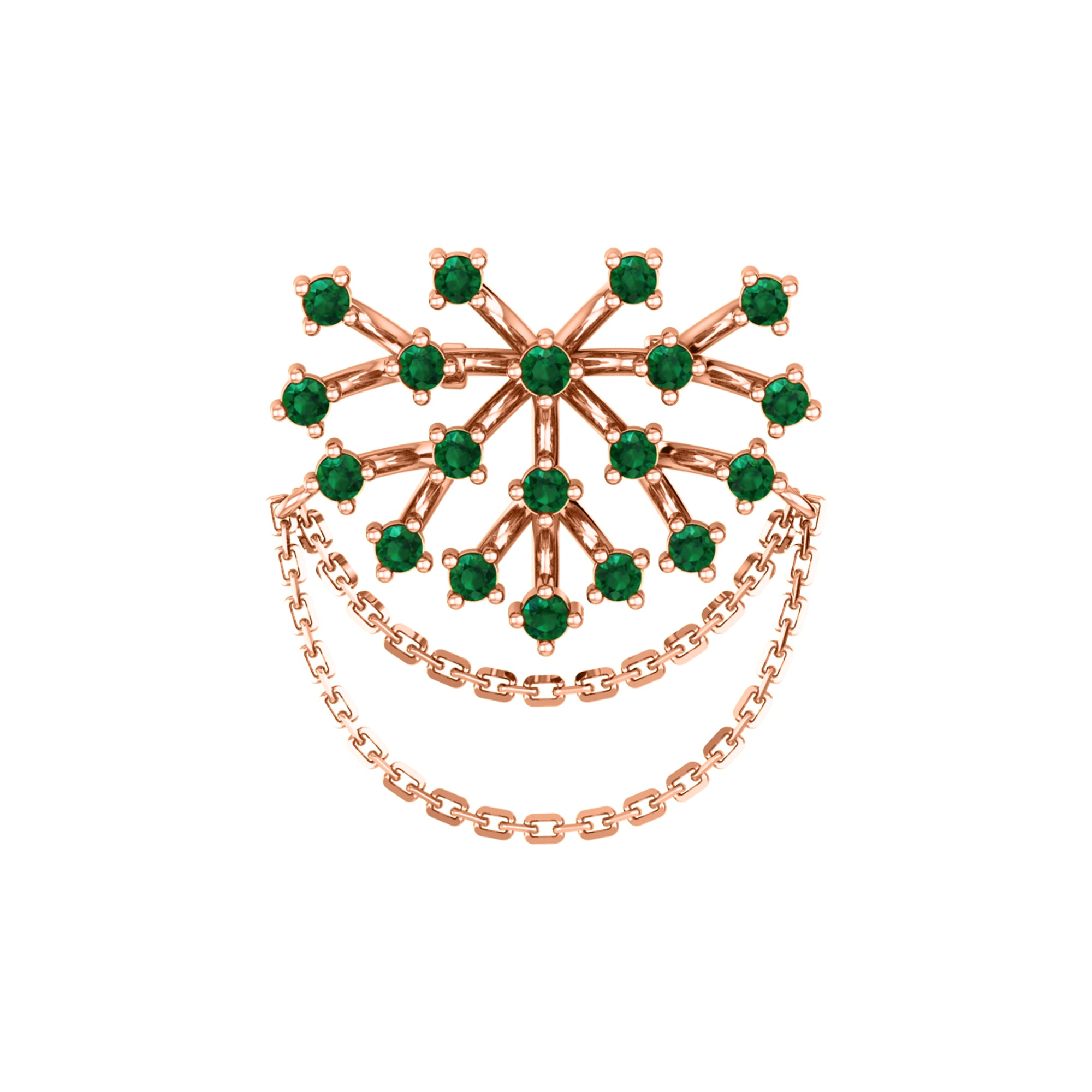 RKC Moissanite 925 Sterling Silve Brooch 14K Yellow Gold Plated Product Wt 3.00 GM Height 23.00 MM