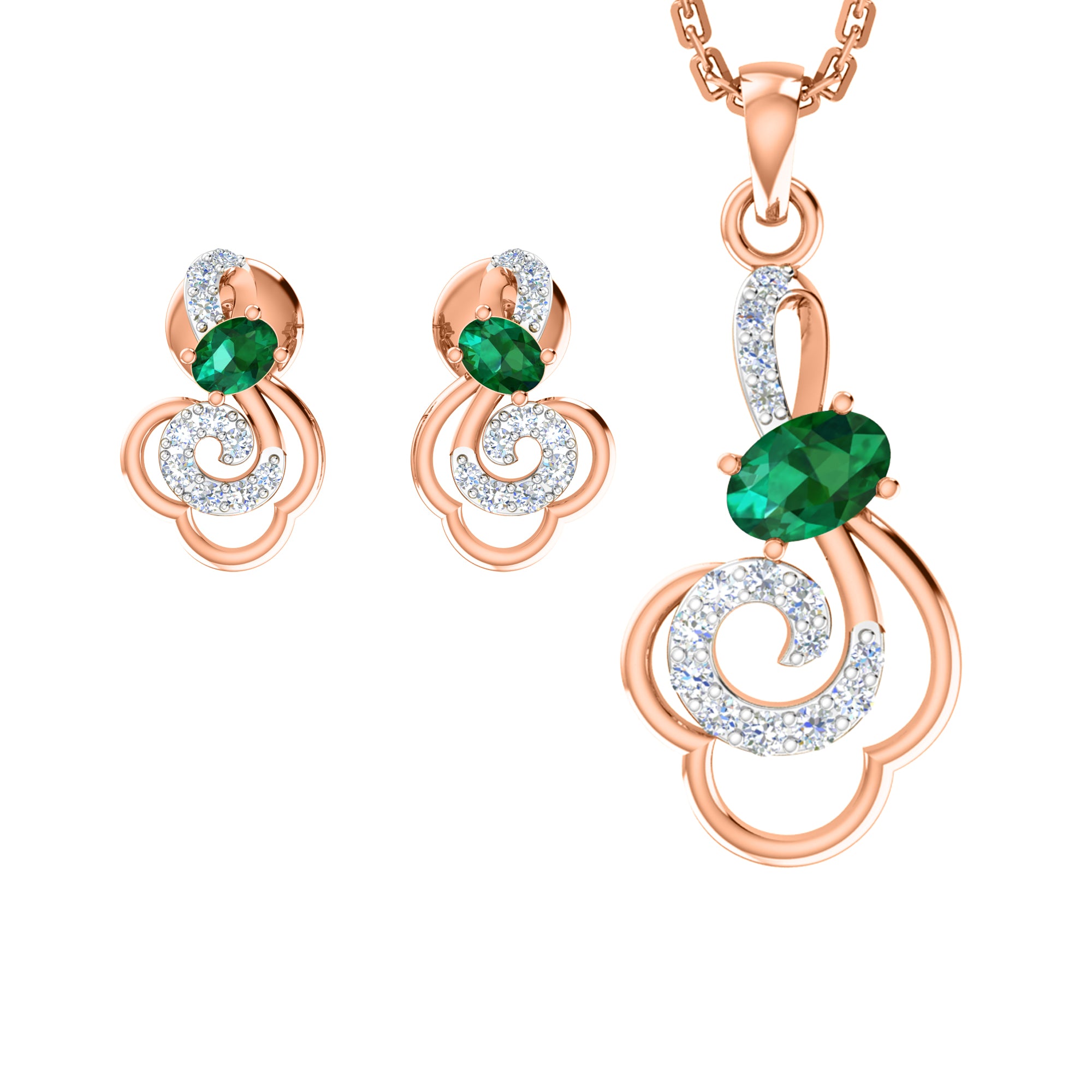 RKC 925 Silver Golden Total 0,41 Ct moissanite medál 4,00 g és 2,50 g súlyú fülbevaló készlet 14 karátos sárga arannyal