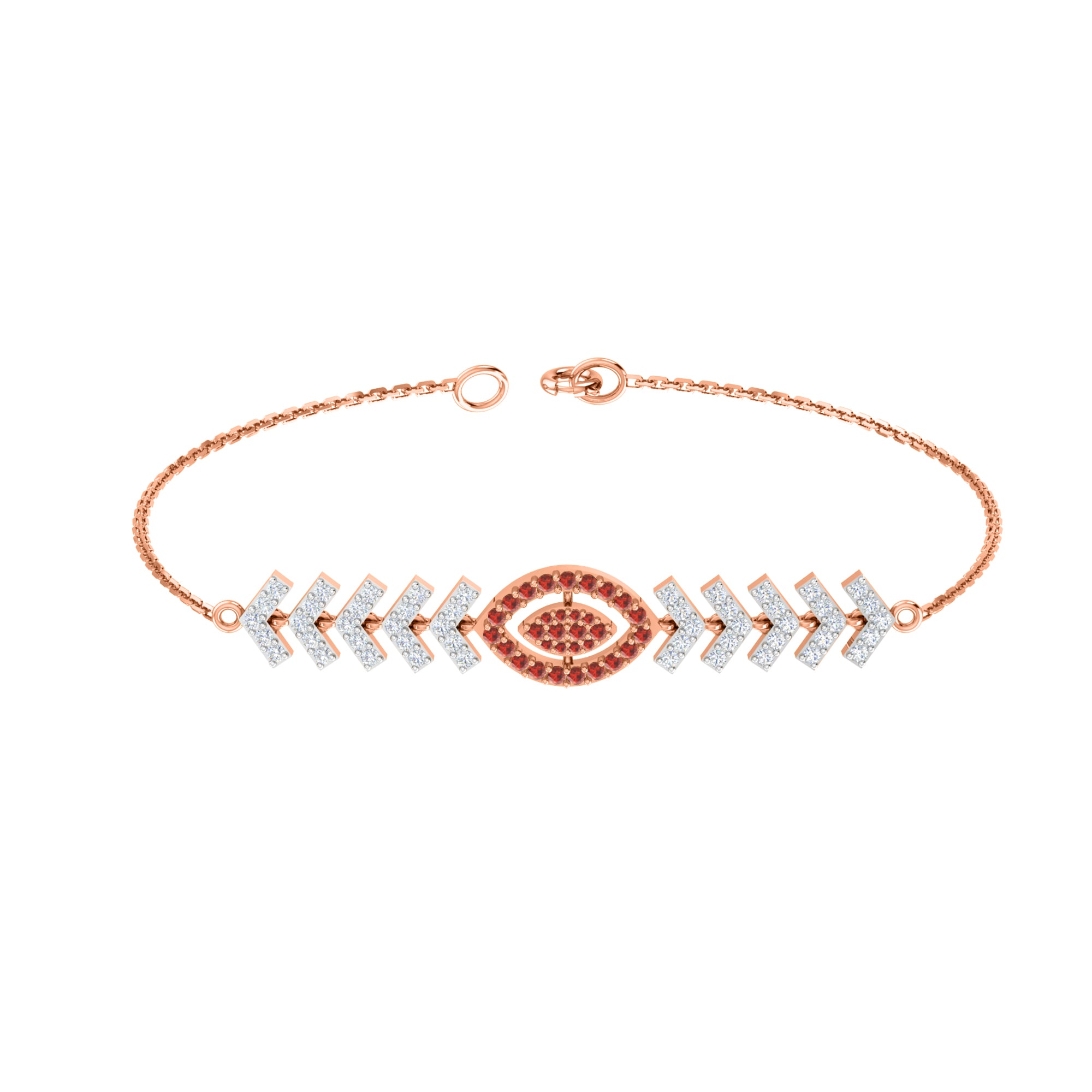 RKC 925 Sterling Silver 1.1 CT Gemstone for Women's Bracelet 14K Yellow Gold Plated Weight 6.00 GM