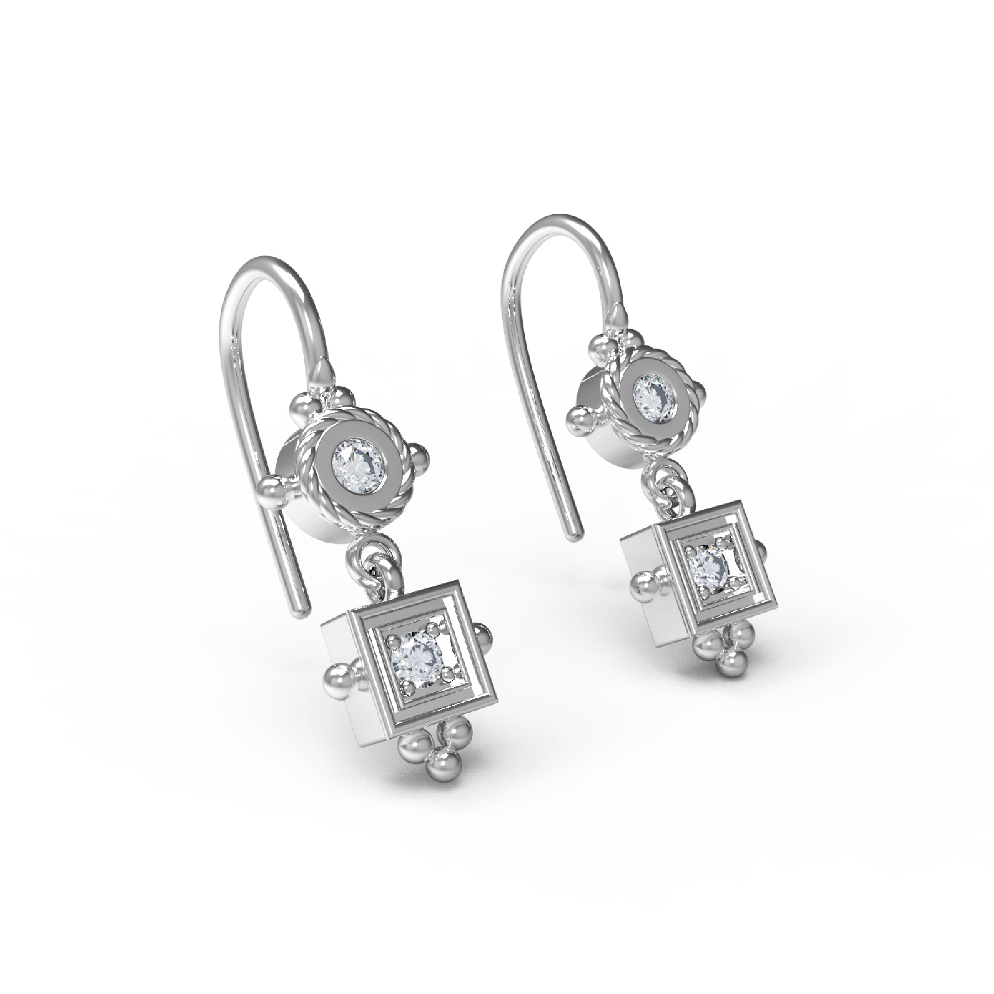 RKC 925 Sterling Silver Dangle Hoop Women Earring 14k Yellow Over Product Weight 4.20 GM Height 25.00 MM