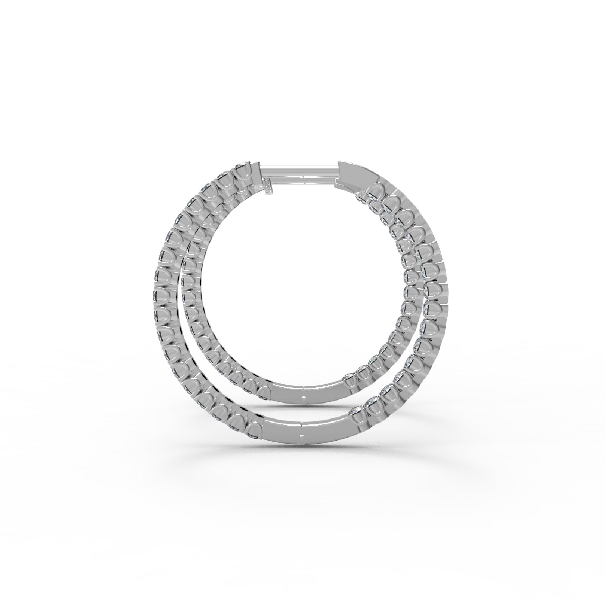 RKC 925 فضة استرليني هوب هوجيز كليب على حلق نسائي 14 قيراط أصفر فوق الوزن 5.60 جرام ارتفاع 29.00 ملم