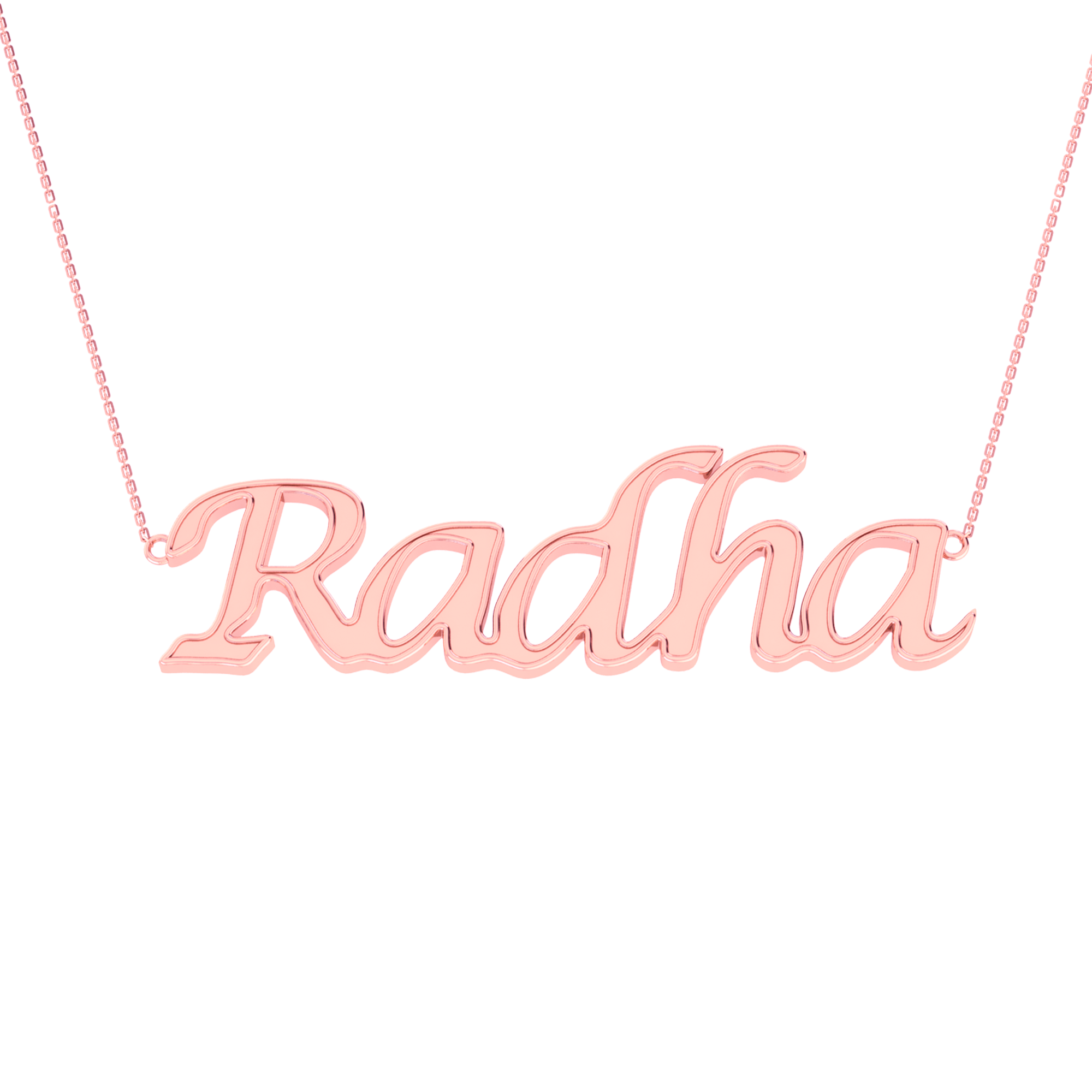 RKC Initial Customize Name Pendant Necklace 925 Silver 14k Yellow Gold Plated Weight 5gm And Length 12mm