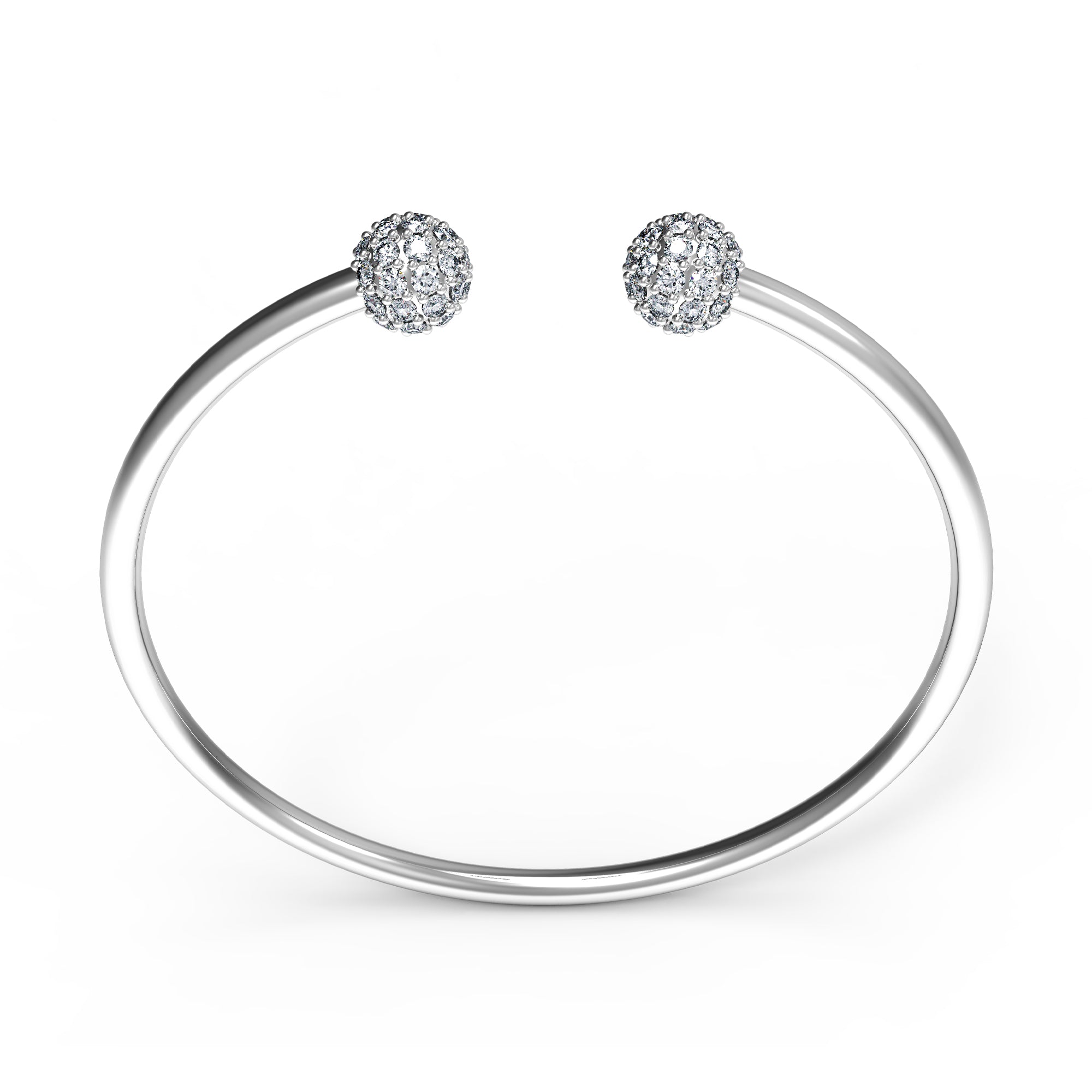 RKC 925 Ασημένιο 1,08 καρατίων Moissanite Γυναικείο βραχιόλι 14 καρατίων ροζ επιχρυσωμένο Wt 9,00gm Ύψος 50,00mm