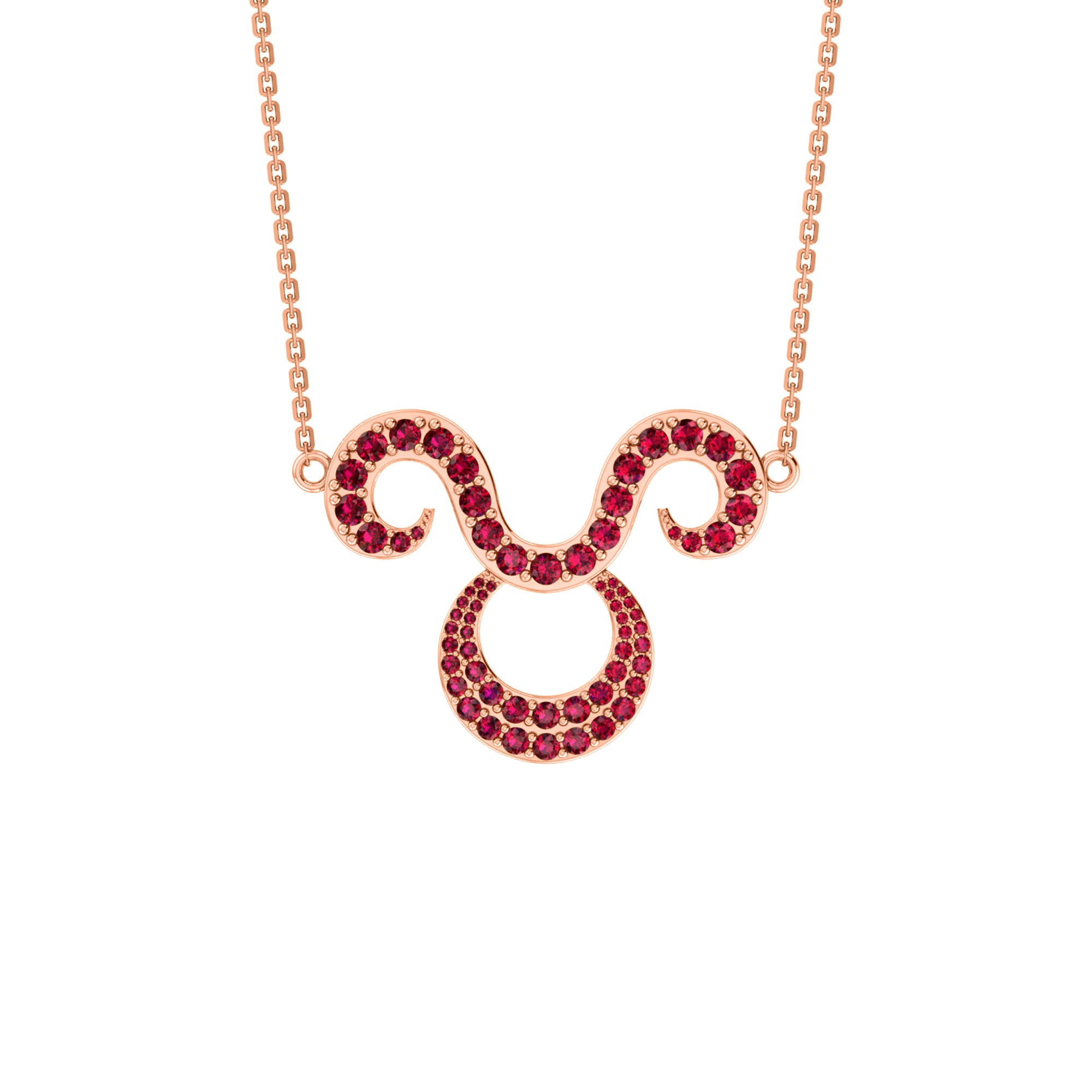 RKC 1.60Ct Moissanite Charming Aries Necklace Set 925 Silver 14k Yellow Gold Plated Weight 5.00gm Height 25.40mm