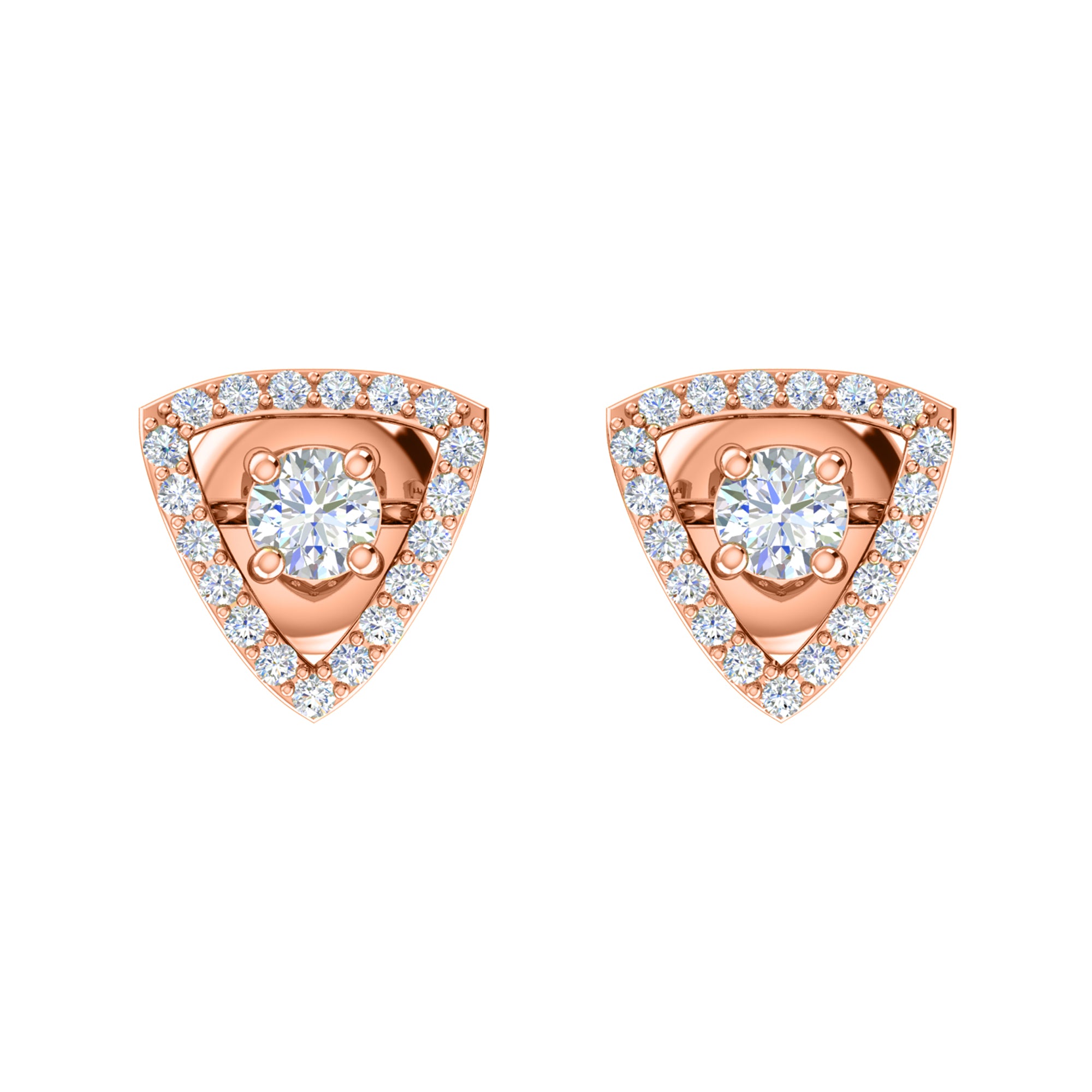 حلق نسائي من الفضة الإسترليني RKC 925 على شكل هالة 14 قيراط أصفر فوق الوزن 3.50 جرام ارتفاع 10.50 ملم