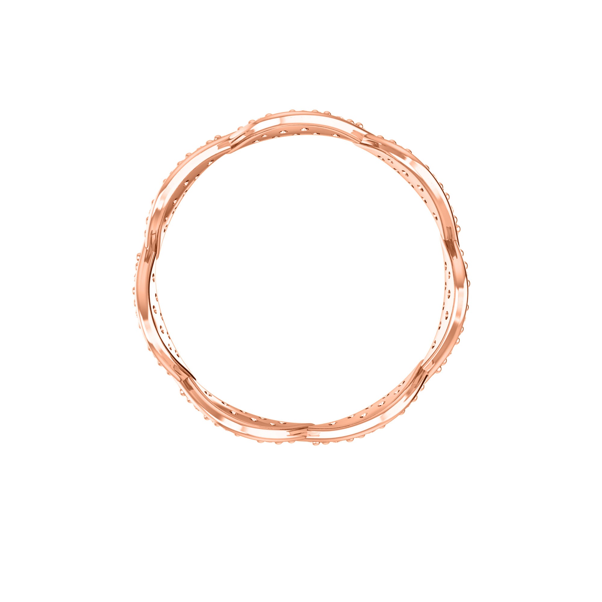 RKC 0.52Ct Round Moissanite Eternity Leaf Engagement Ring 925 Silver 14K Yellow Gold Plated For Women's Wt 2.50gm