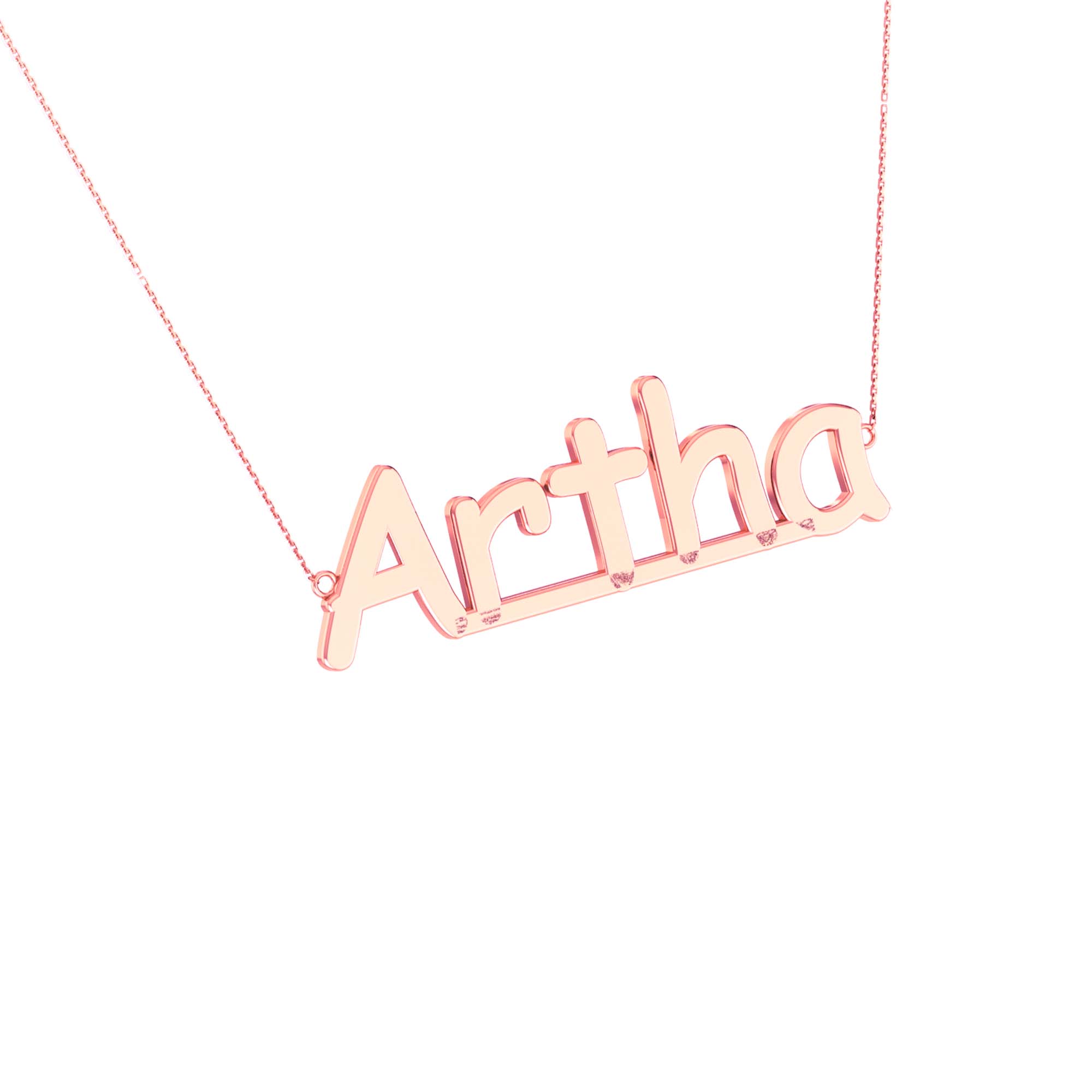 RKC Initial Customized Name Pendant 14k Yellow Gold Plated 925 Silver