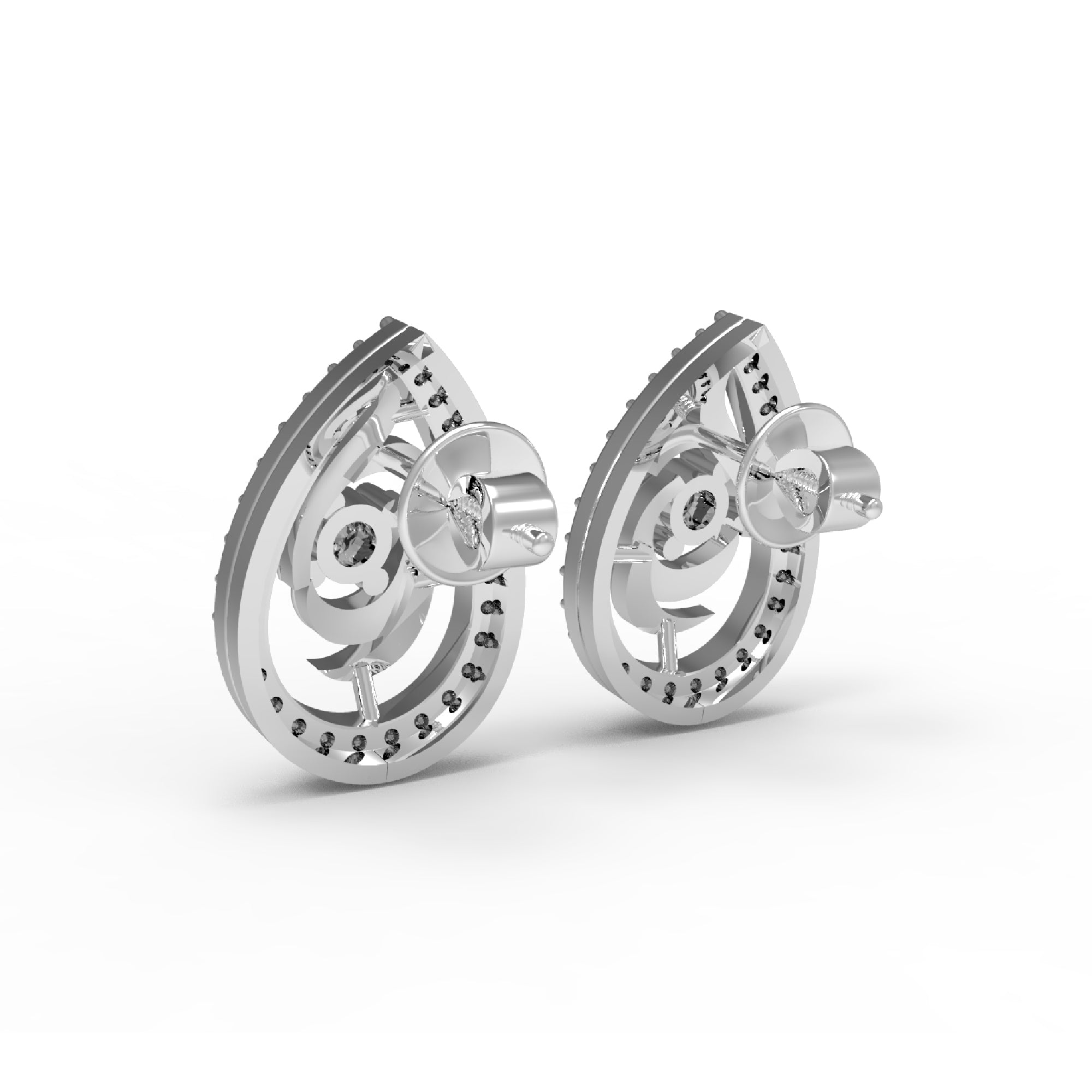 RKC 925 стерлингового срэбра Жаночыя жаночыя завушніцы грушападобнай формы 14 карат Жоўты над прадуктам Вага 2,60 GM Вышыня каменя 12,80 мм