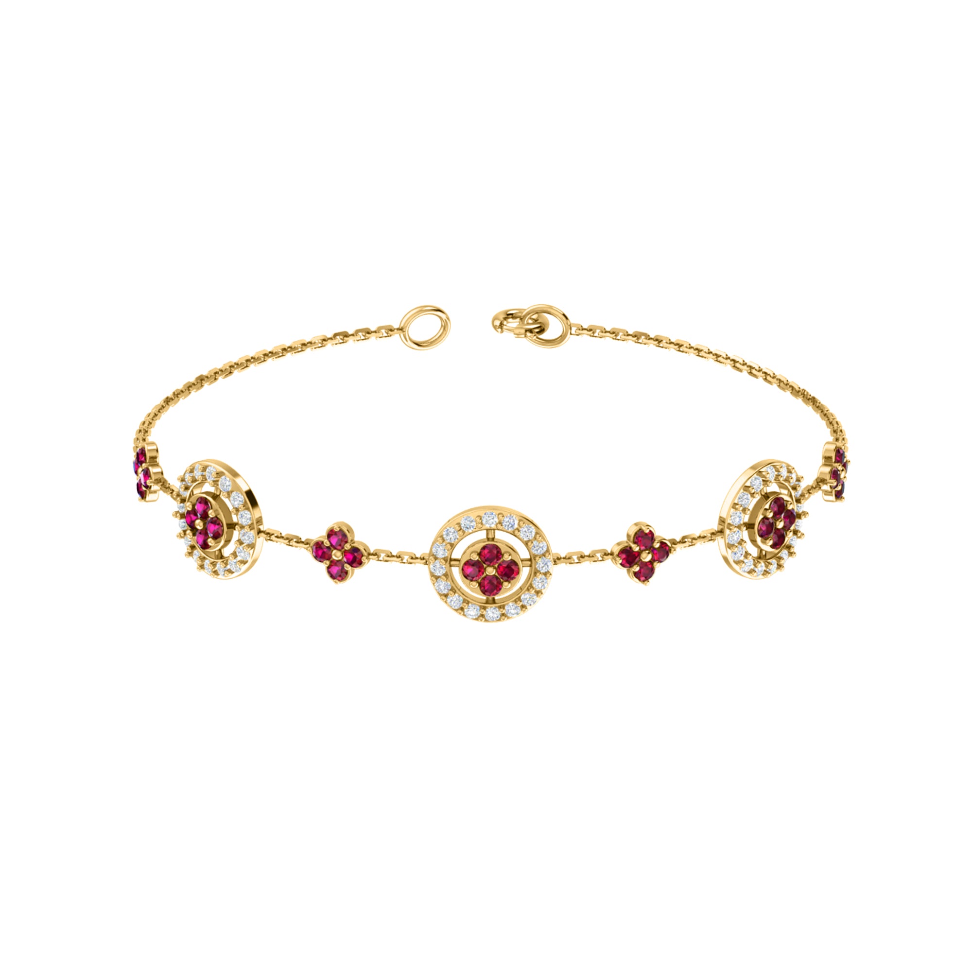 Bracciale da donna in argento sterling RKC 925 con moissanite da 1,56 ct, placcato in oro rosa 14 carati, peso 5,85 g