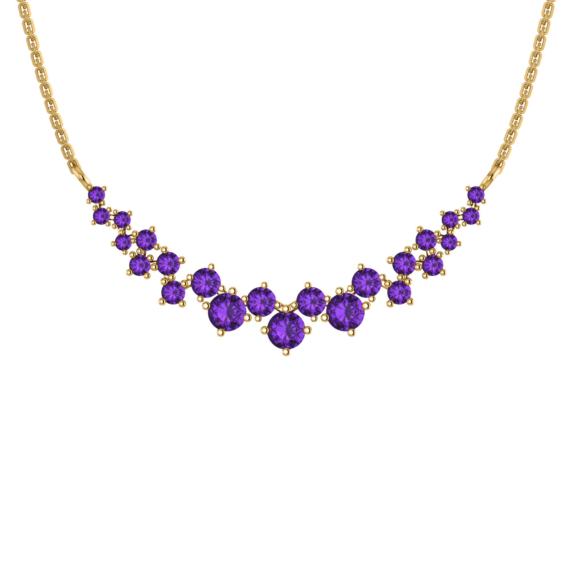 RKC 10.35 CT Moissanite Charming Necklace 925 Silver 14k Rose gold Plated Product Weight 4.80 GM