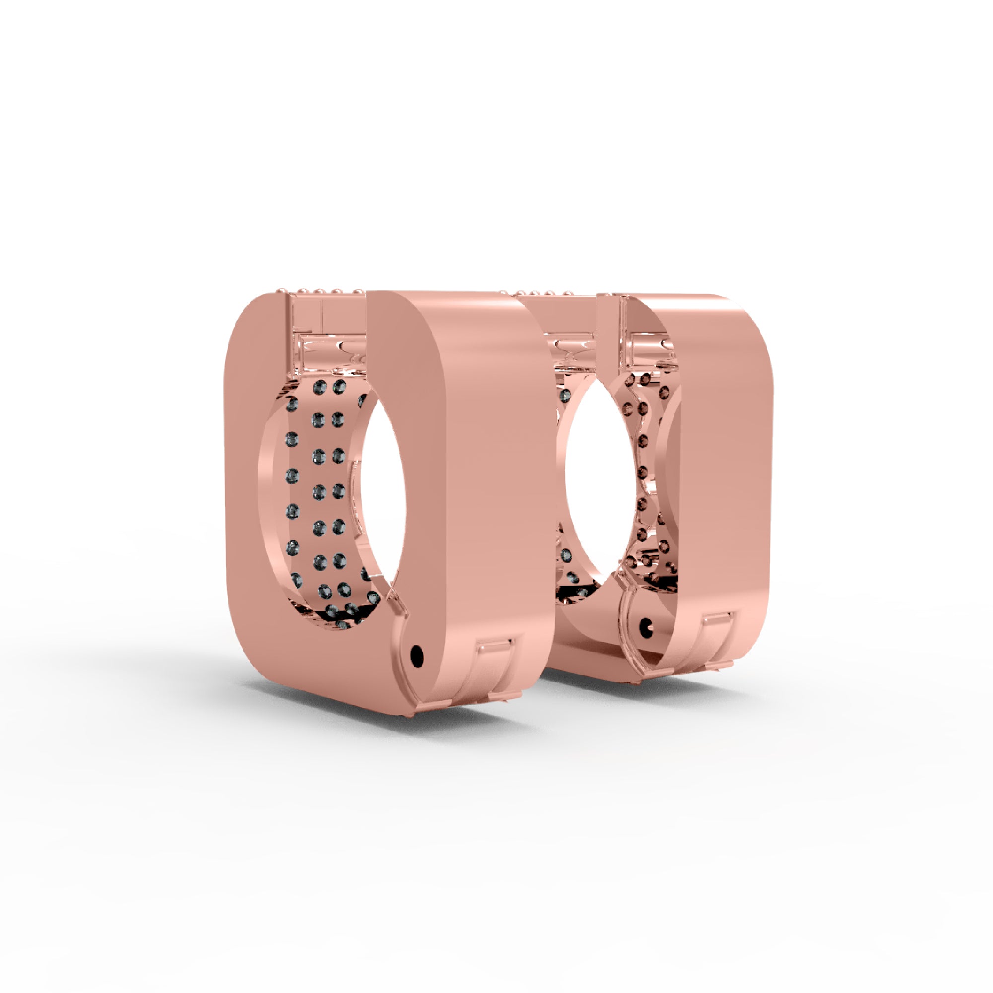 RKC 925 Sterling Silver Square Shaped Women Earring 14k White Over Product Wt 3.60 GM Height 11.50 MM