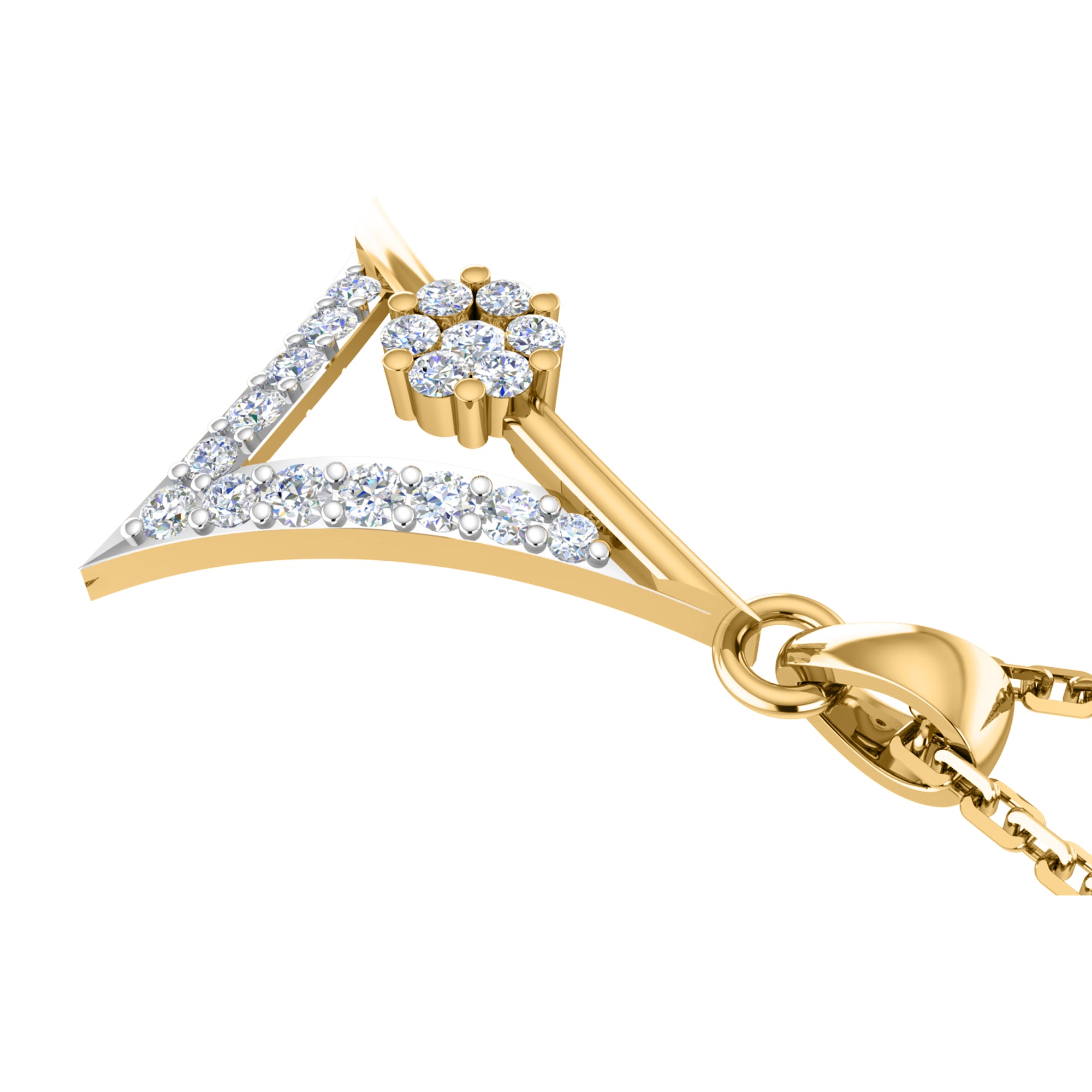 RKC 925 Срэбра Залаты Усяго 0,55 Карата Муасаніт Кулон Вага 3,40 г і Завушніцы 1,80 г Камплект з пакрыццём з ружовага золата 14K