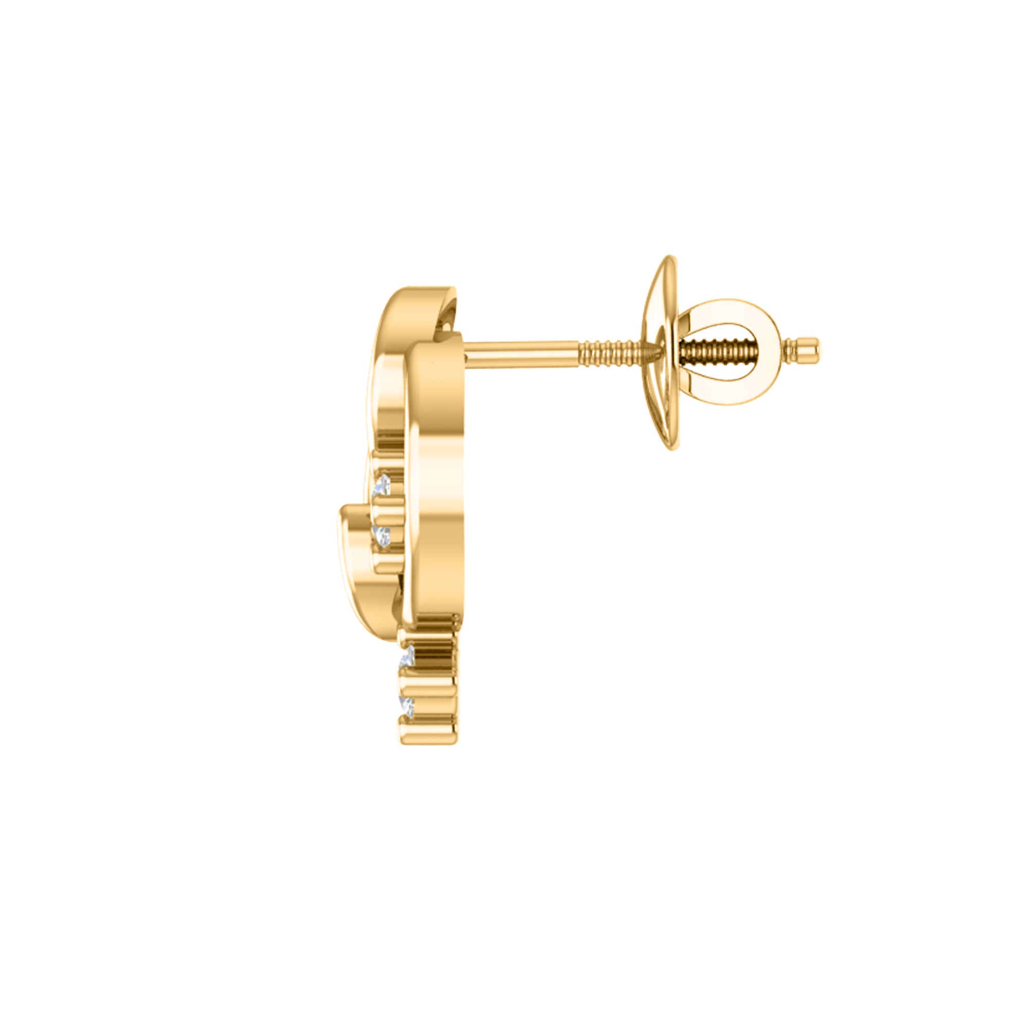 RKC 925 સિલ્વર ગોલ્ડન ટોટલ 0.32Ct મોઈસાનાઈટ પેન્ડન્ટ Wt 3.70gm અને Wt એરિંગ 1.80gm સેટ 14K યલો ગોલ્ડ પ્લેટેડ સાથે