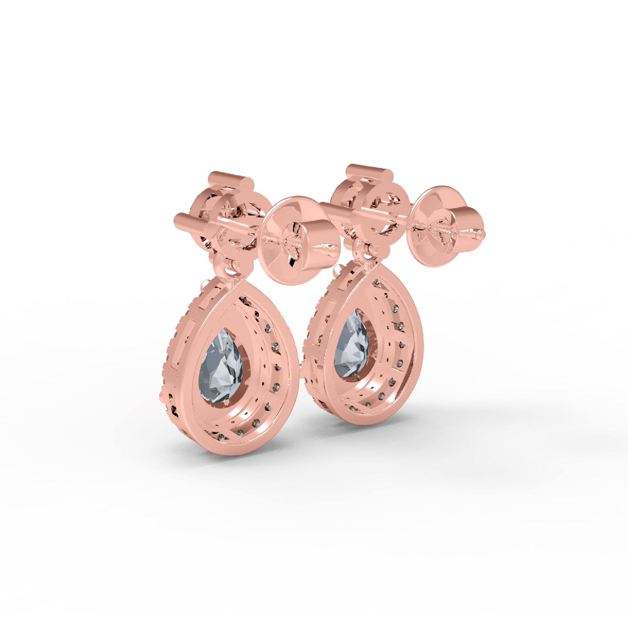 RKC 925 стерлингового срэбра жаночая завушніца з грушай, 14 карат, жоўтая больш за вагу 4,20 GM, вышыня 21,00 мм