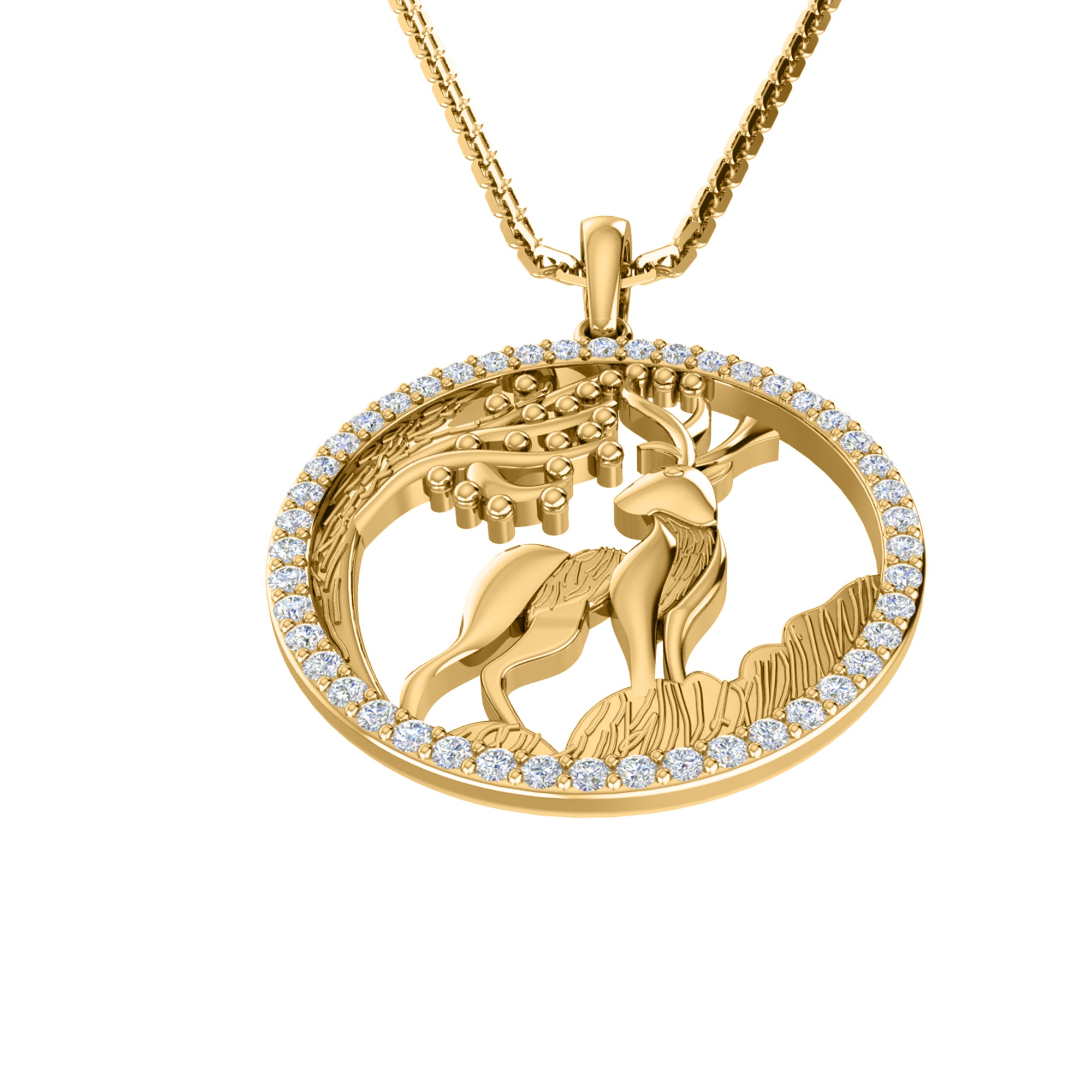 RKC 0.30Ct Moissanite Charm Pendant 925 Silver Jewelry 14K Rose Gold Plated Wt 4.50gm Height 19mm