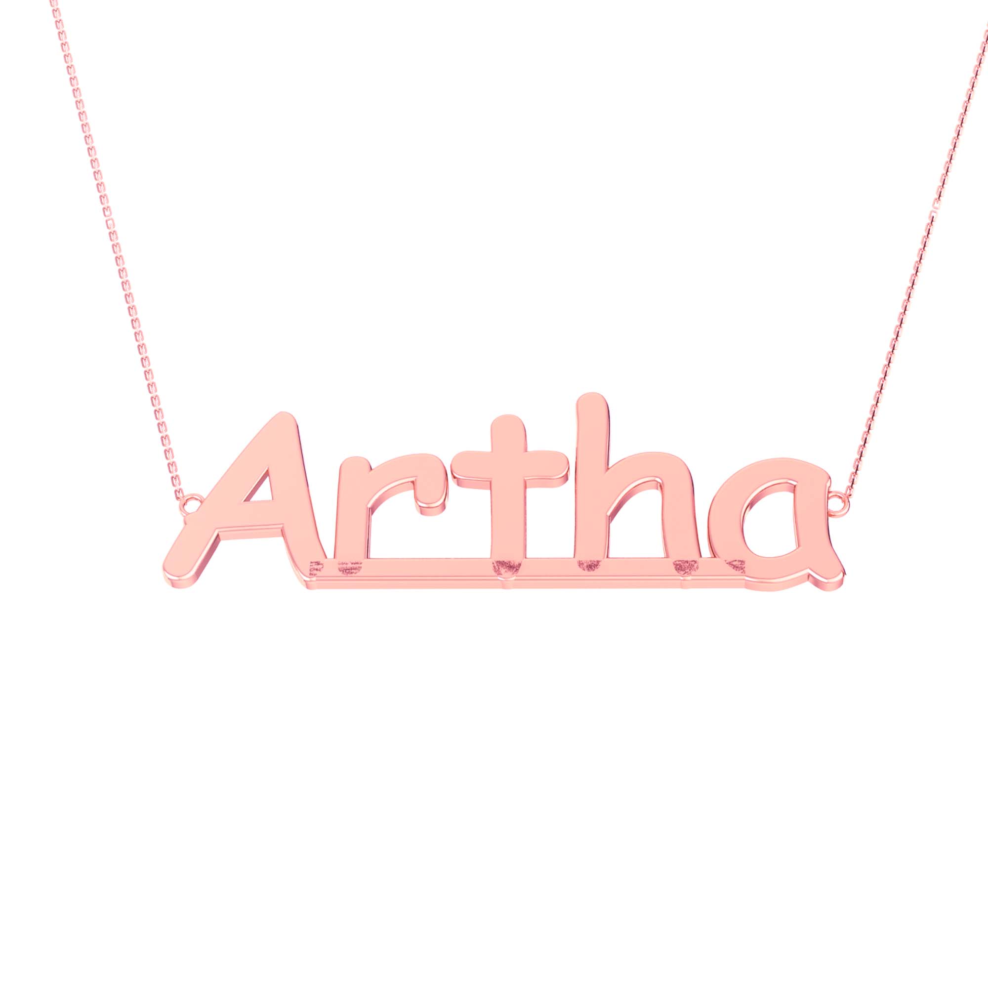 RKC Initial Customized Name Pendant 14k Yellow Gold Plated 925 Silver