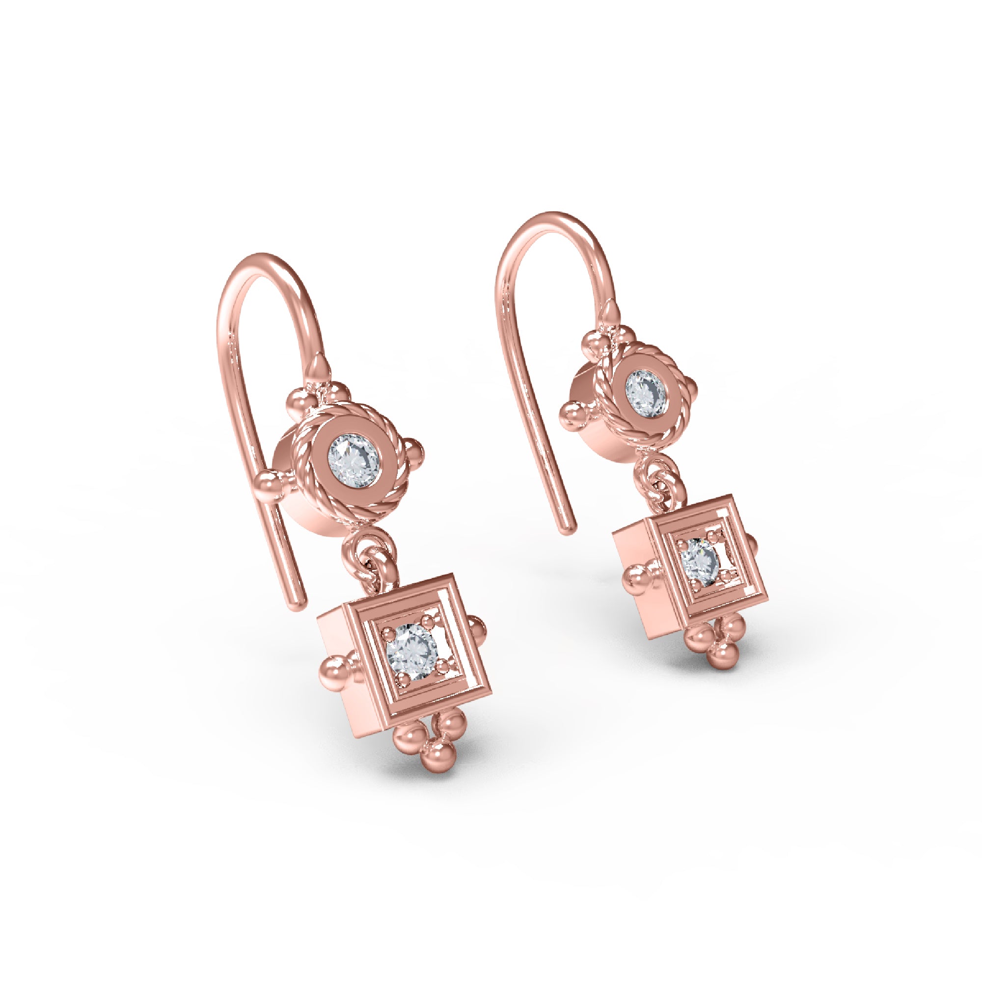 RKC 925 Sterling Silver Dangle Hoop Women Earring 14k Yellow Over Product Weight 4.20 GM Height 25.00 MM