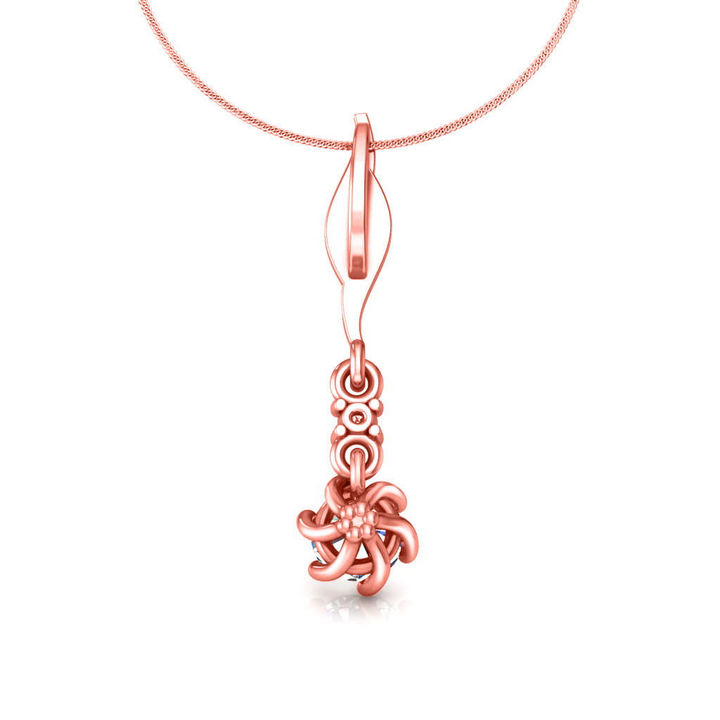 आरकेसी व्हाइट गोल्ड फिनिश दो स्टोन सिल्वर ड्रॉप 0.27 सीटी मोइसानाइट पेंडेंट उपहार उसकी ऊंचाई 20.00 मिमी वजन 2.6 ग्राम के लिए