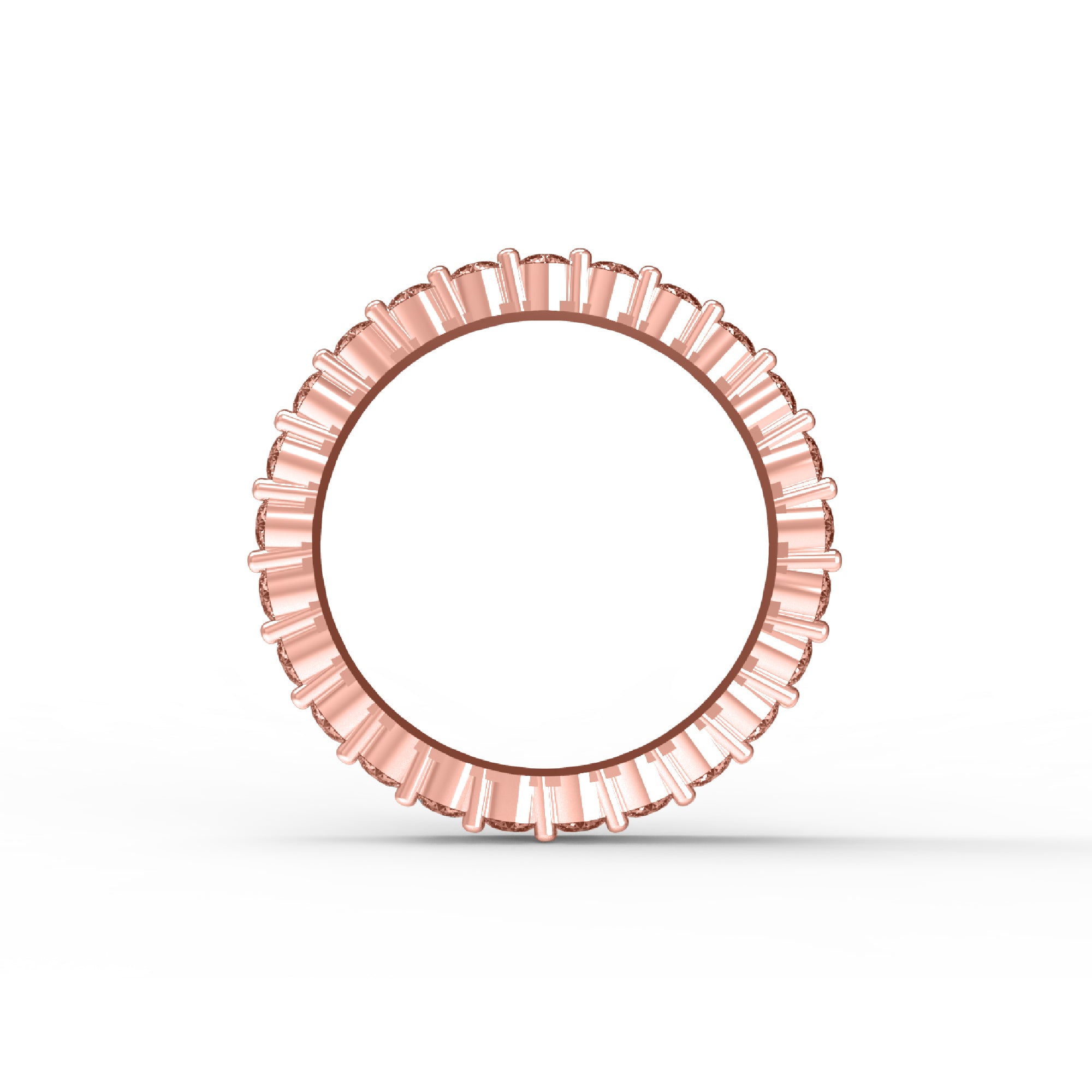 RKC Moissanite Full Eternity Band Ring Yellow Gold Plated 925 Sterling Silver Ring Wt 2.80 Ct Width 2.50 MM