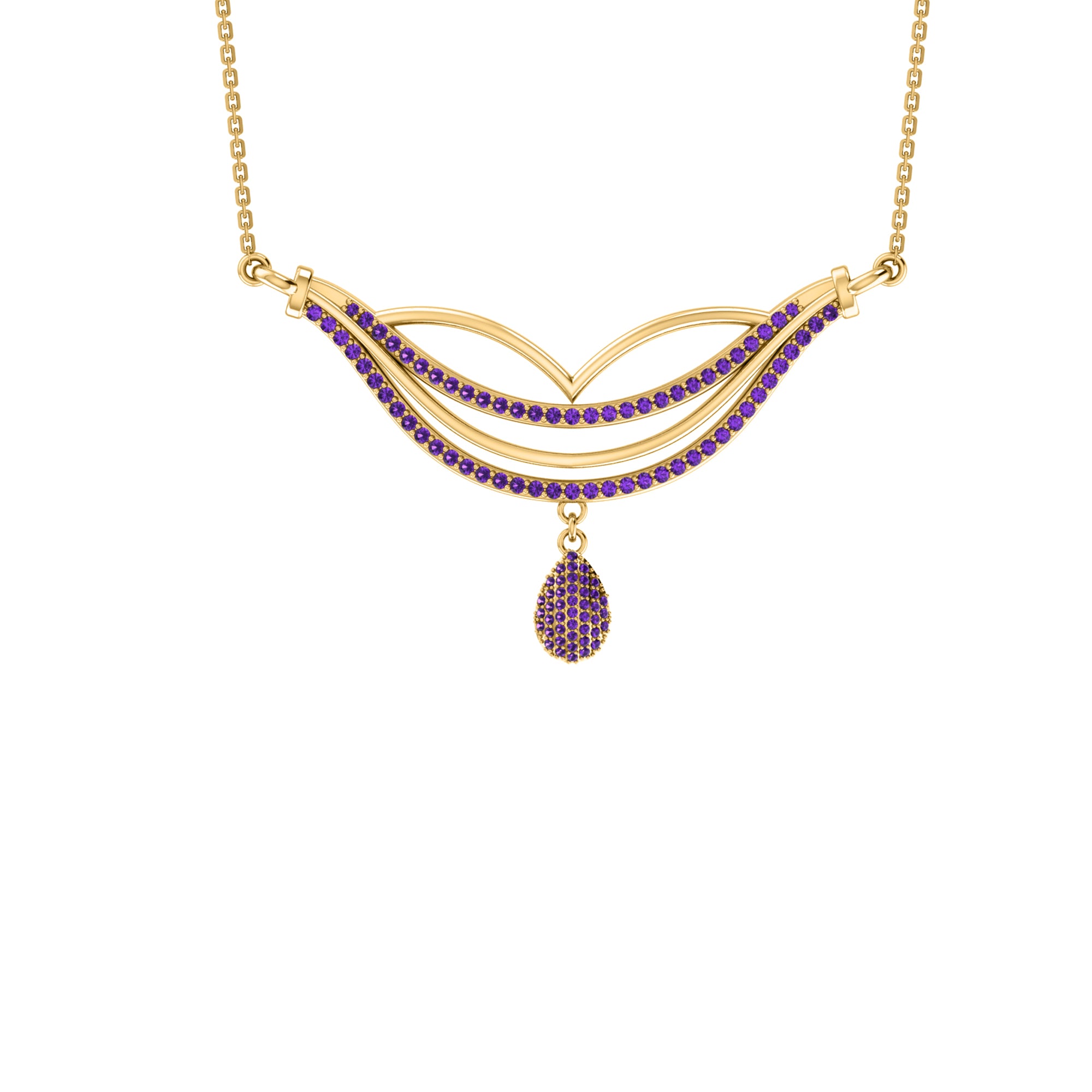 Σετ κολιέ δάκρυ RKC 1.198Ct Moissanite 925 Ασήμι 14 καρατίων ροζ επιχρυσωμένο Βάρος προϊόντος 8,50 gm Ύψος 35,00 mm