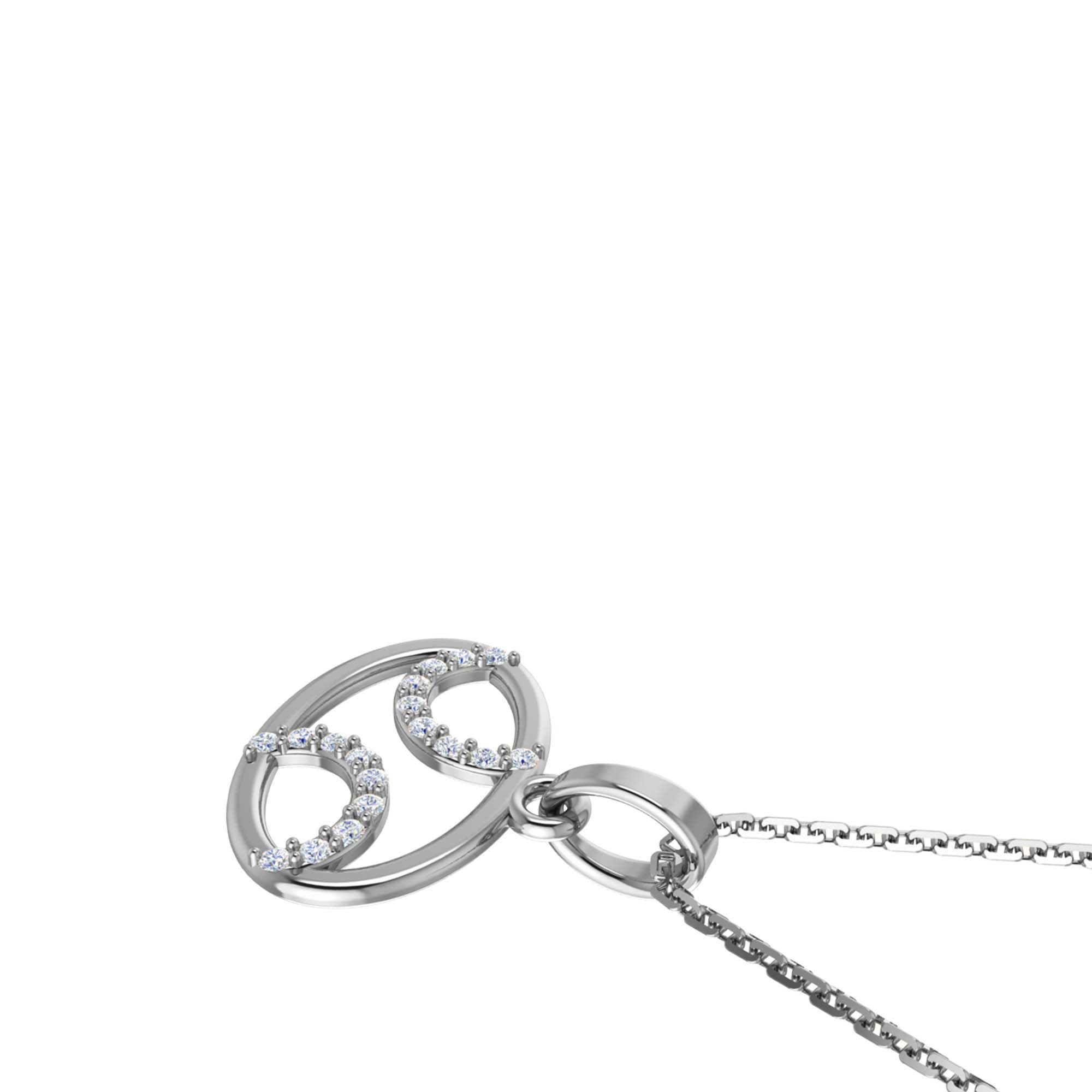 RKC Rose Gold Oval Shape Charming Pendant With Chain