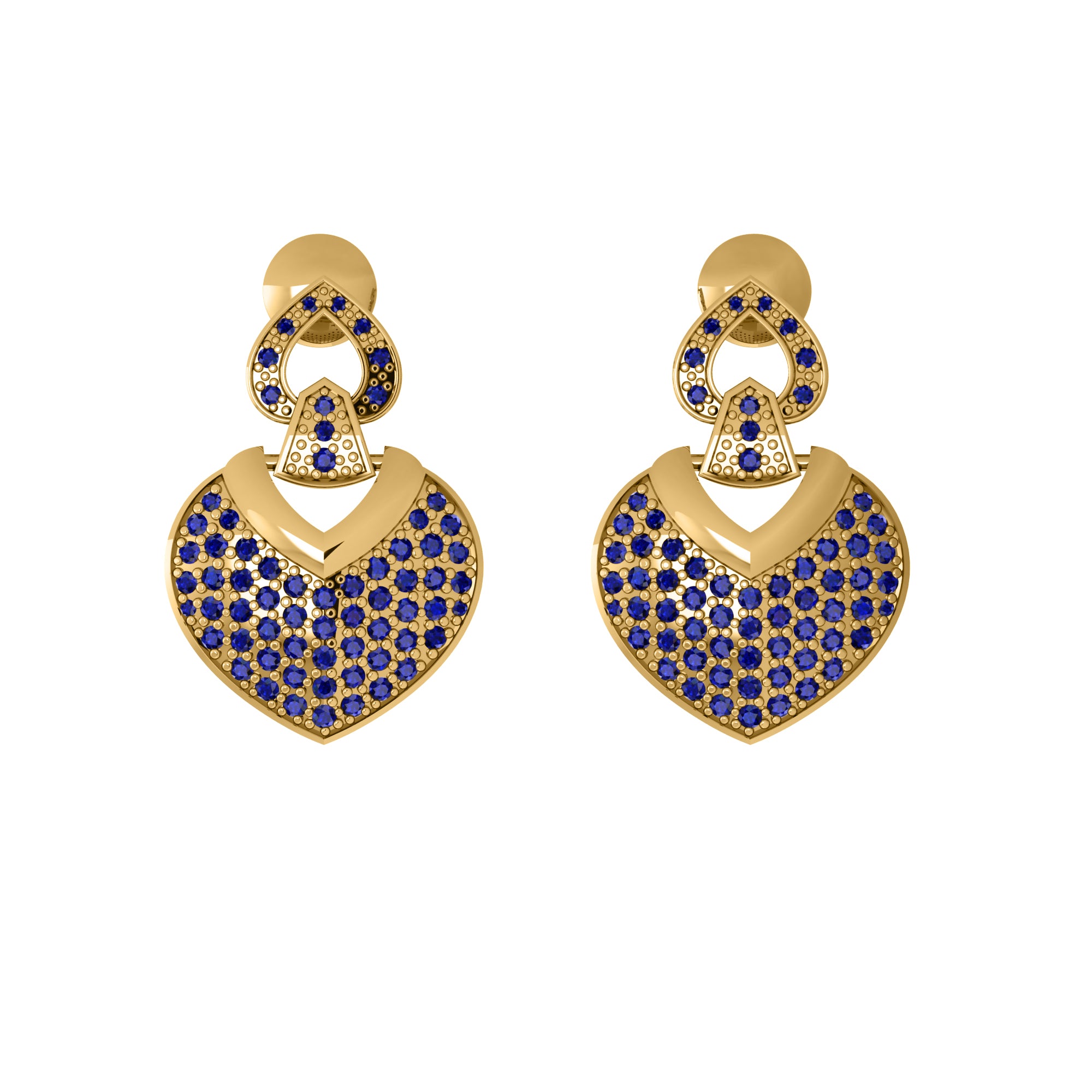 RKC 925 Silver Moissanite Sparking Drop Dangle Earring Rose Gold Plated 1.2 CT  Height 24.50 MM