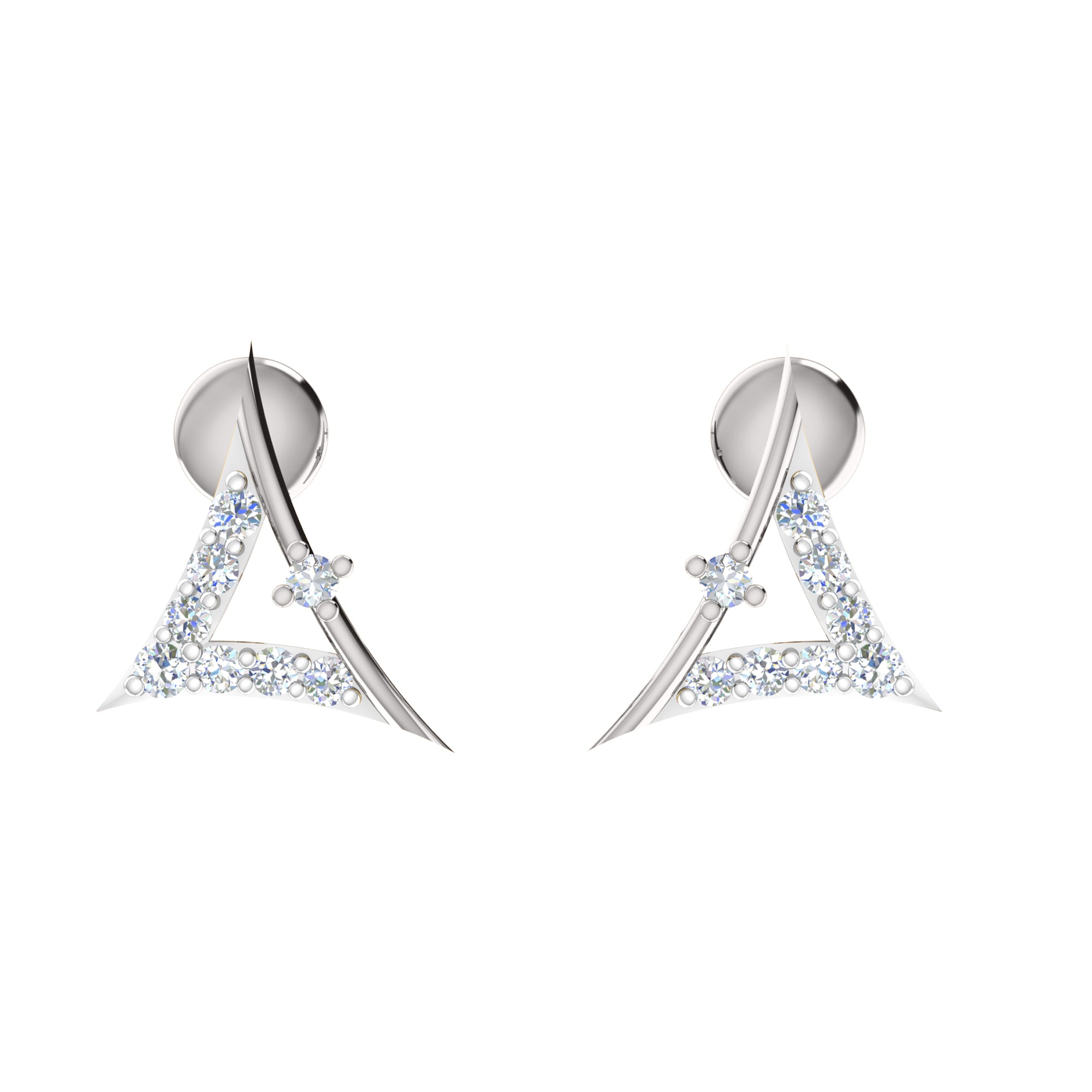 RKC 925 Срэбра Залаты Усяго 0,55 Карата Муасаніт Кулон Вага 3,40 г і Завушніцы 1,80 г Камплект з пакрыццём з ружовага золата 14K