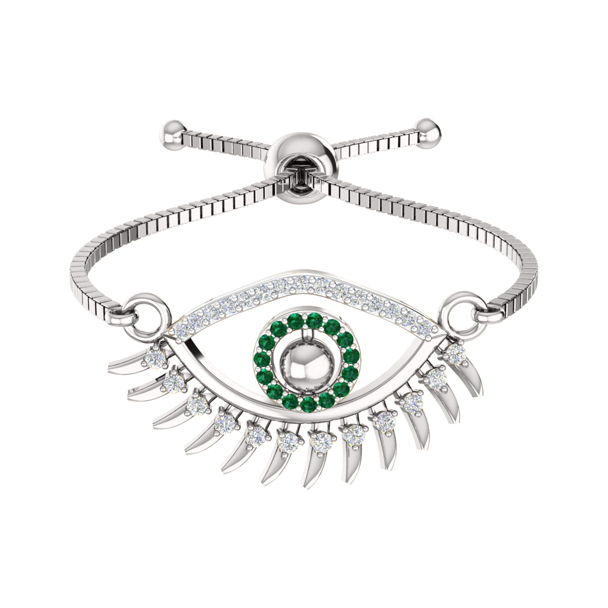 RKC 925 Sterling Silver 0.14Ct Multi Gemstone Women's Bracelet 14K Yellow Gold Plated Wt 3.80 GM Height 10.00mm