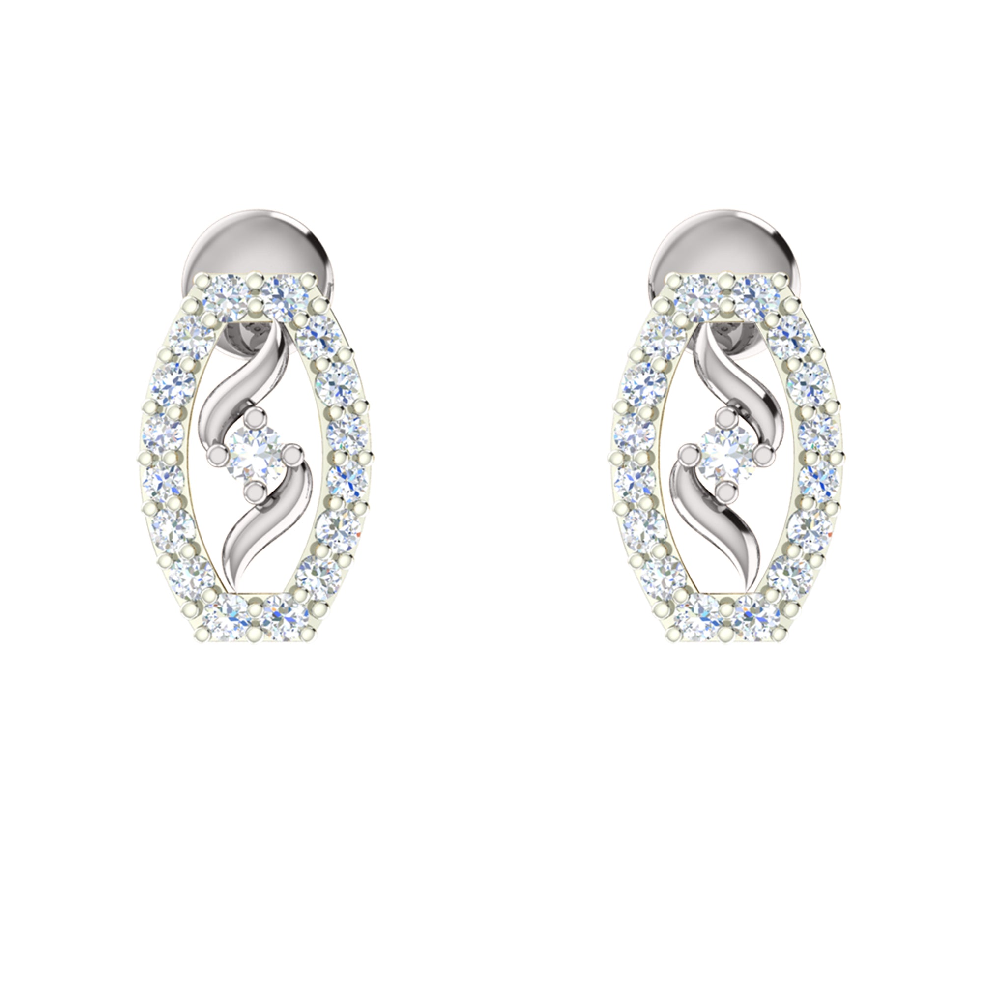 RKC 925 सिल्व्हर गोल्डन टोटल 0.89 Ct मॉइसॅनाइट पेंडंट Wt 3.50gm आणि Wt कानातले 2.00gm सेट 14K यलो गोल्ड प्लेटेड