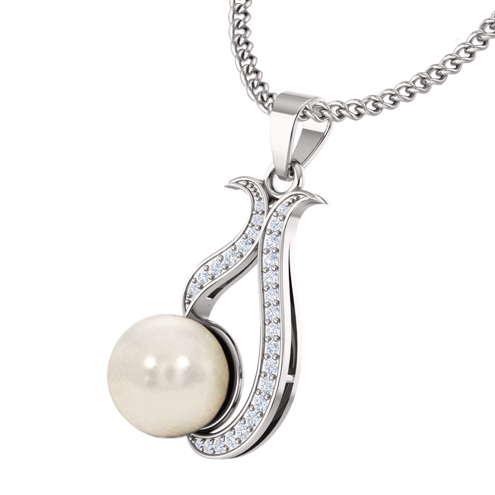 RKC 3.35Ct ময়সানাইট এবং পার্ল ড্রপ দুল 925 সিলভার জুয়েলারী 14K হলুদ সোনার প্রলেপ 4.40gm 29.00mm